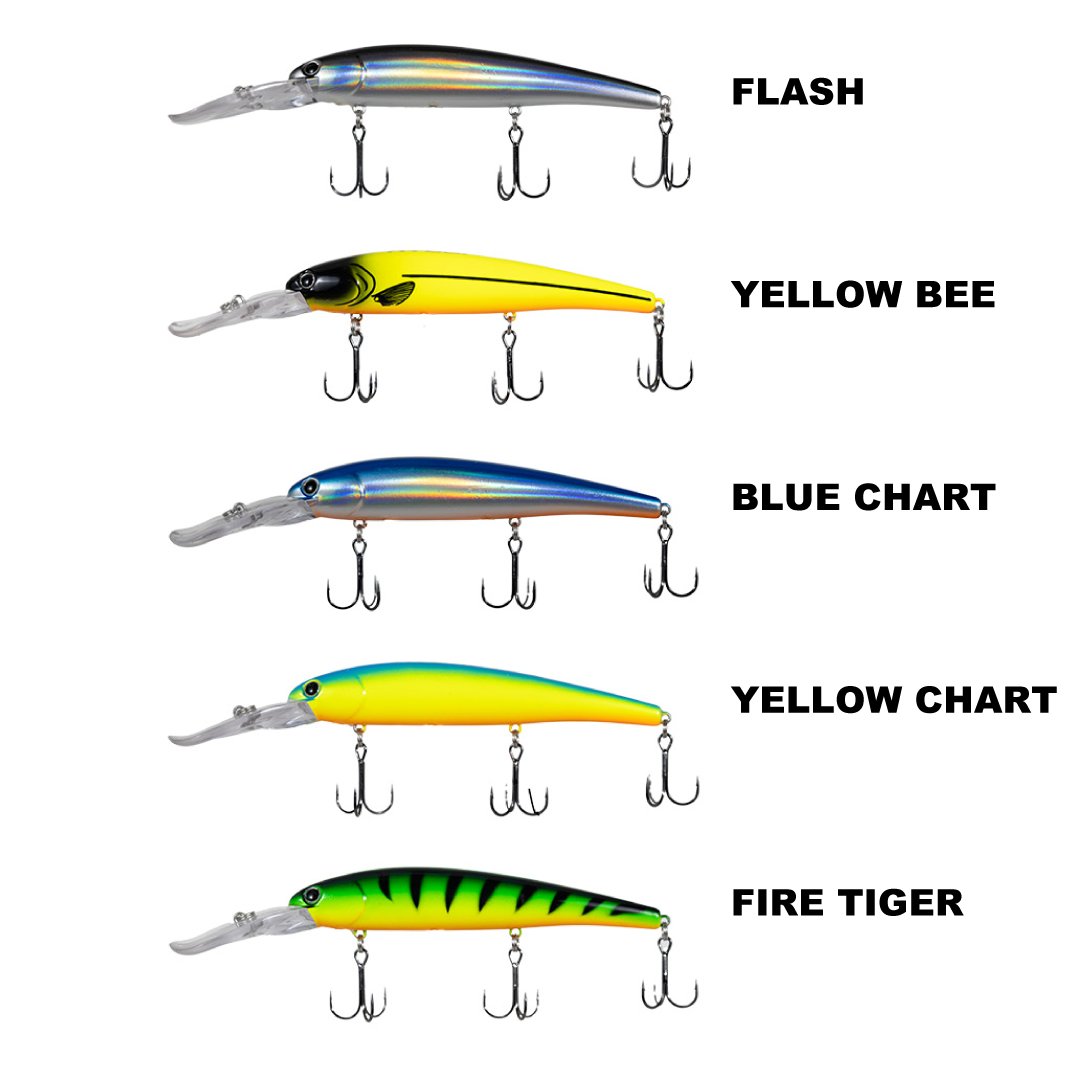 RYUJI DEEP FISH 12.5CM, 19GR - BLUE CHART