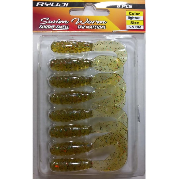 RYUJI SWIM WORM 5.5CM TPR KOKULU SİLİKON  - BLOODY