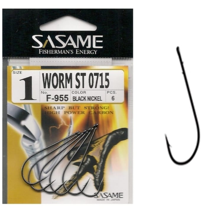 Tekli İğnelerSasame Worm F-955 Serisi Olta İğnesi