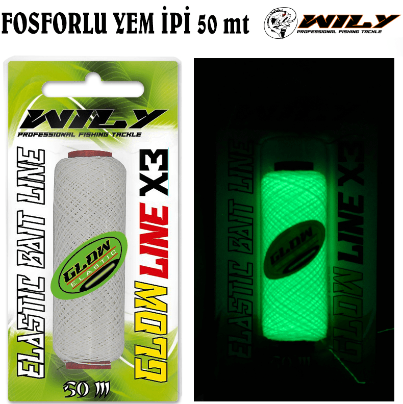 Yem İpi Wily Fosforlu (Glow) Yem İpi 50 mt