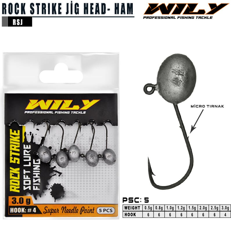 Jig Head ve ZokalarWily Rock Strike Jighead - 1.5GR