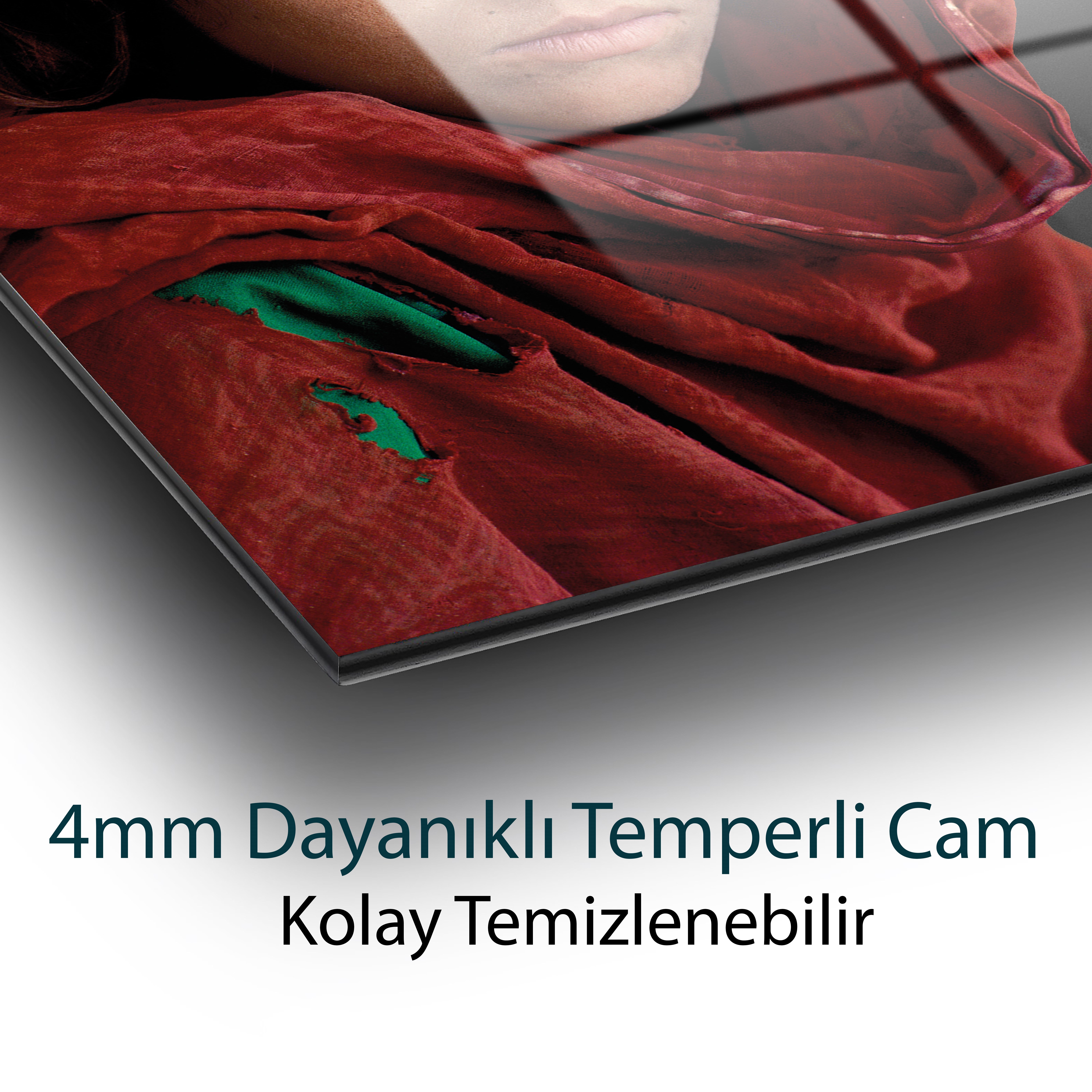 Afkan Kızı Şarban Gula Cam Tablo 4mm Dayanıklı Temperli Cam