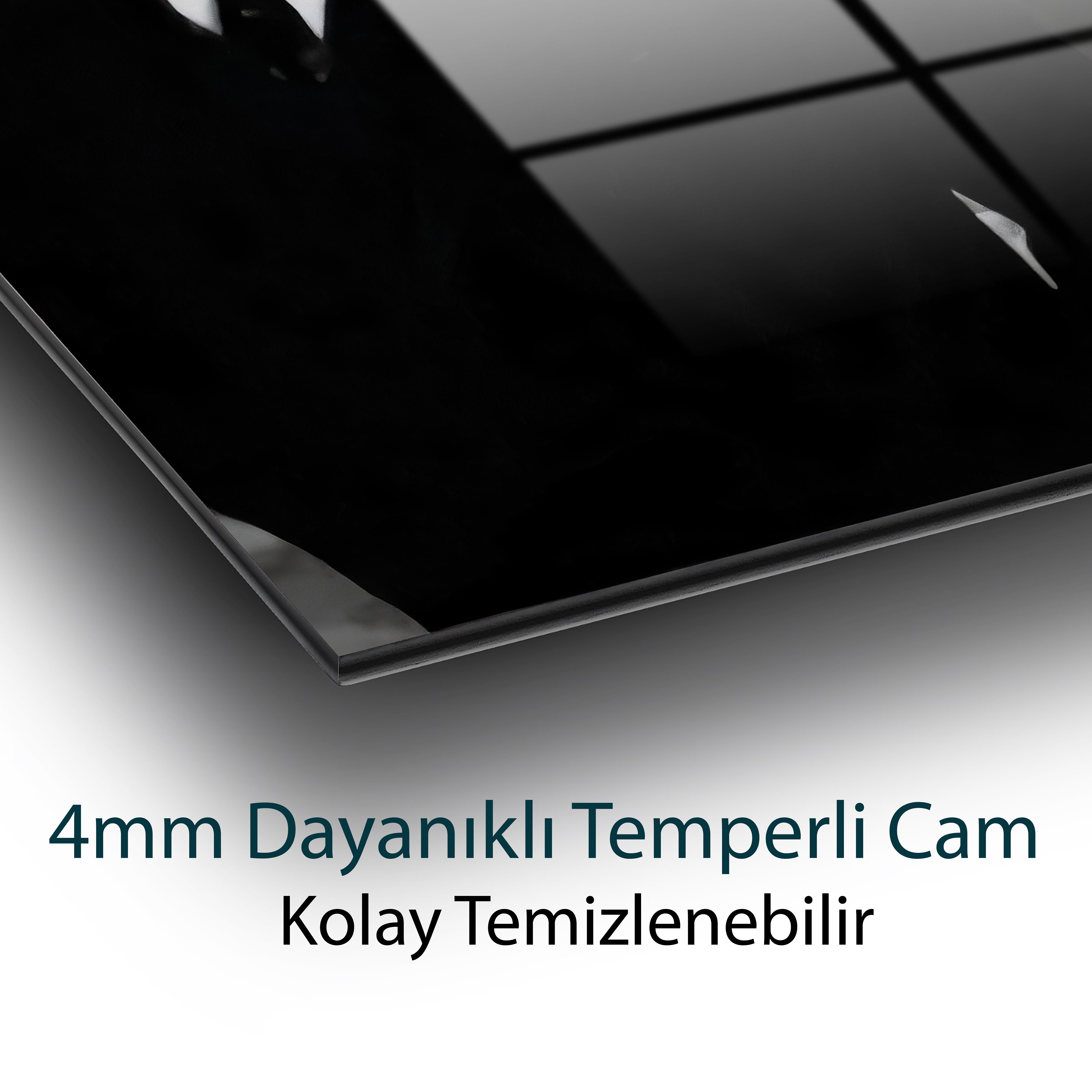 Atatürk Dikey Cam Tablo Hediyelik Büyük Tablo Ev Ofis Dekoru