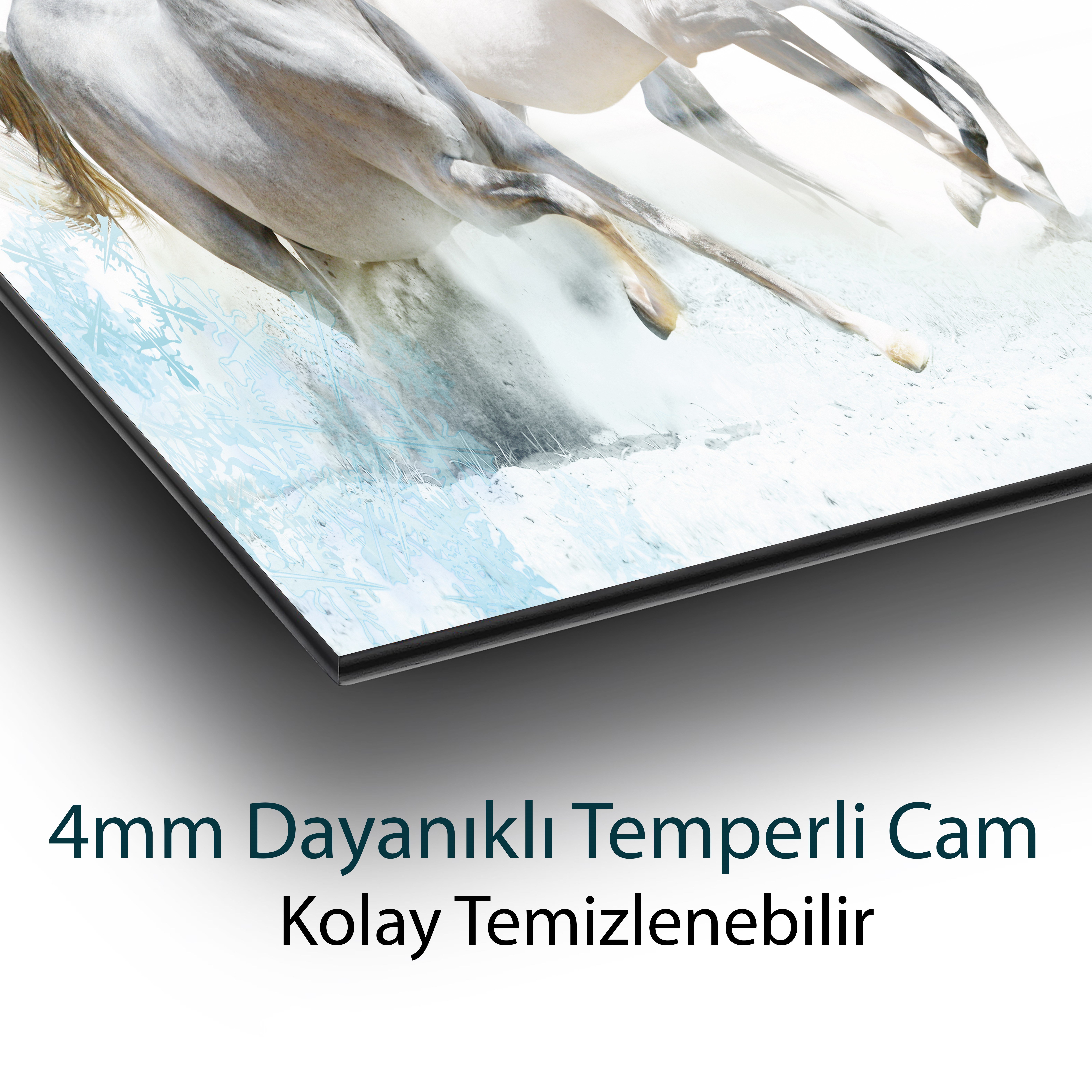 Atlar Cam Tablo 4mm Dayanıklı Temperli Cam