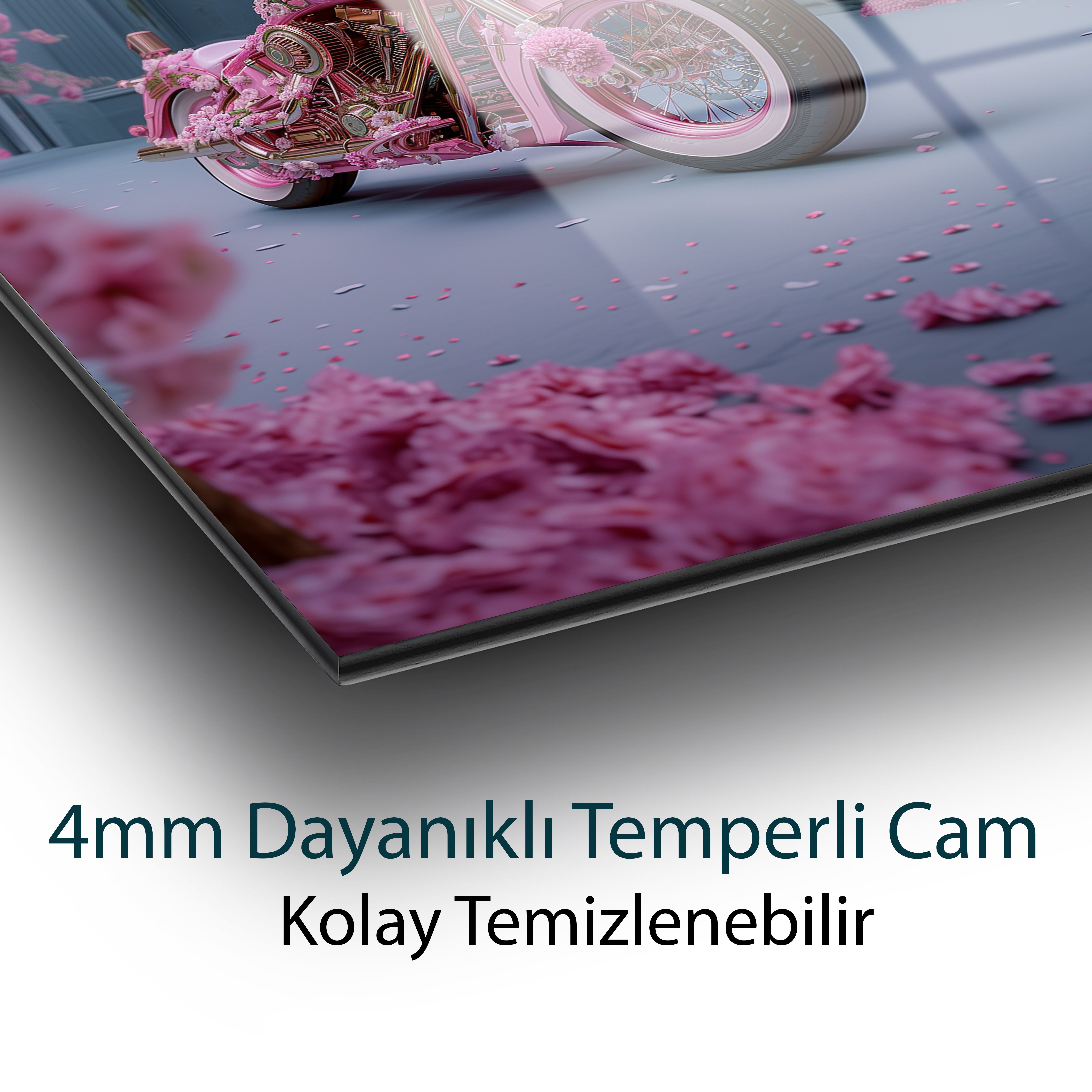 Bahar Gezintisi Cam Tablo Hediyelik Büyük Tablo Ev Ofis Dekoru