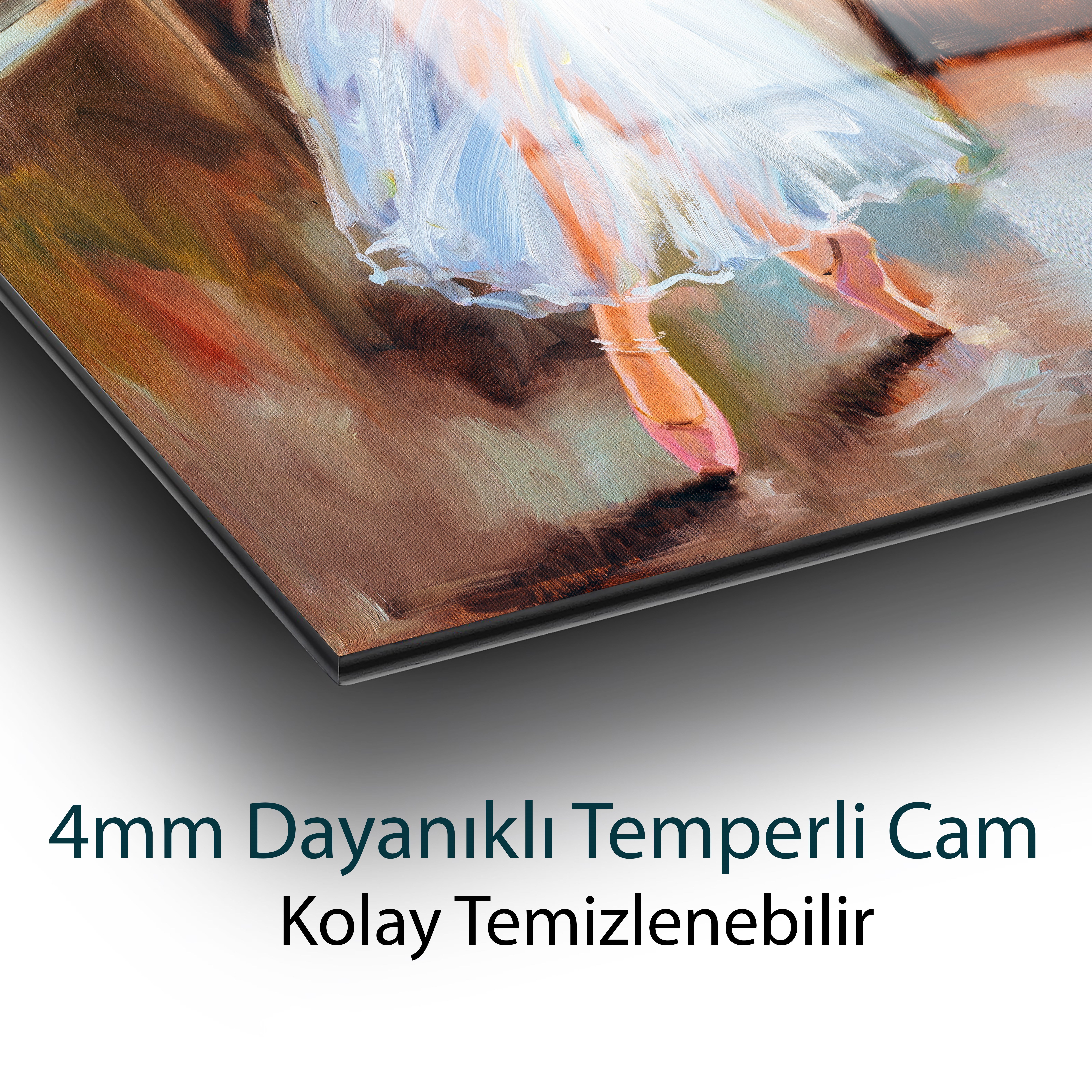 Balerin Cam Tablo 4mm Dayanıklı Temperli Cam