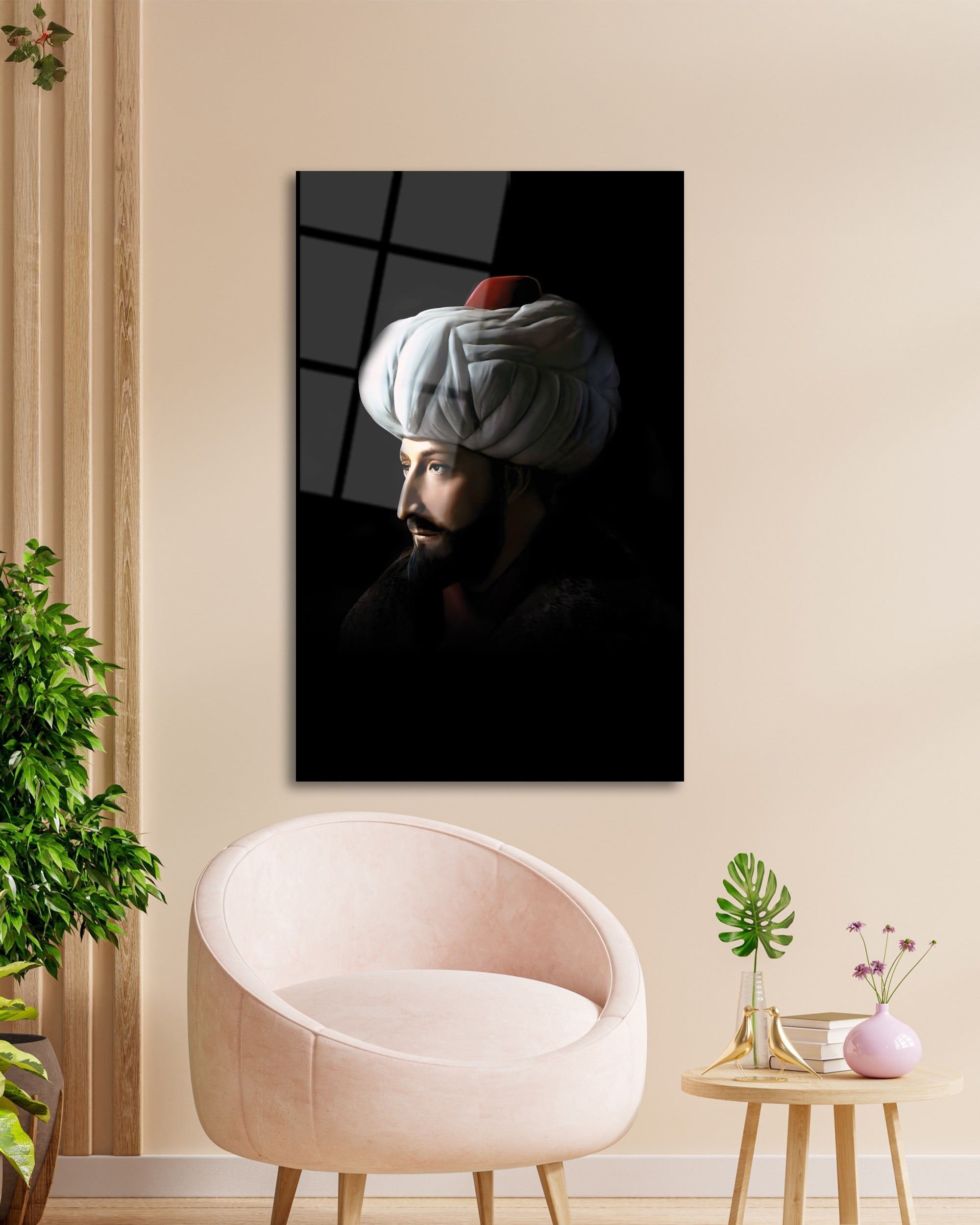 Fatih Sultan Mehmet  Cam Tablo 4mm Dayanıklı Temperli Cam
