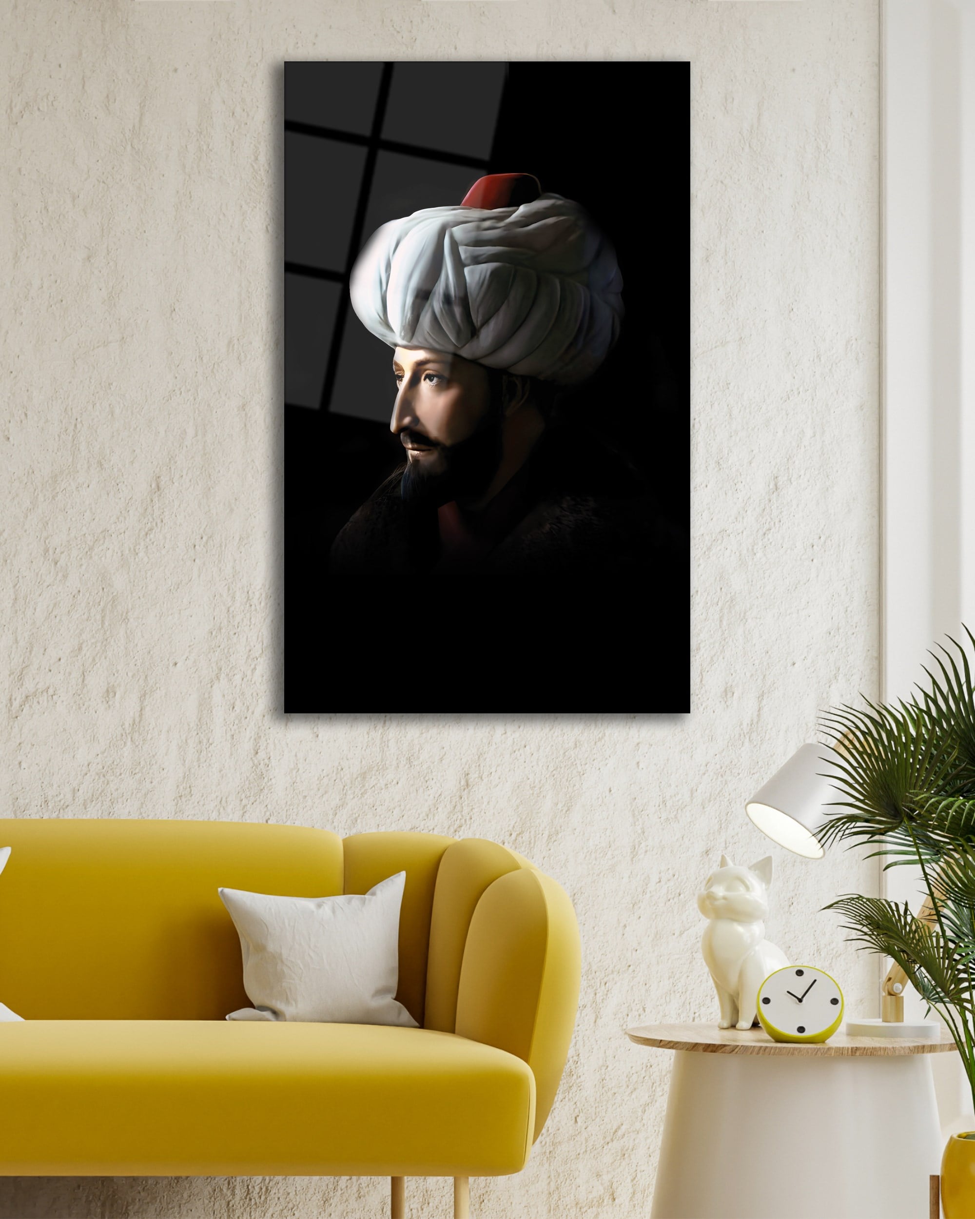 Fatih Sultan Mehmet  Cam Tablo 4mm Dayanıklı Temperli Cam
