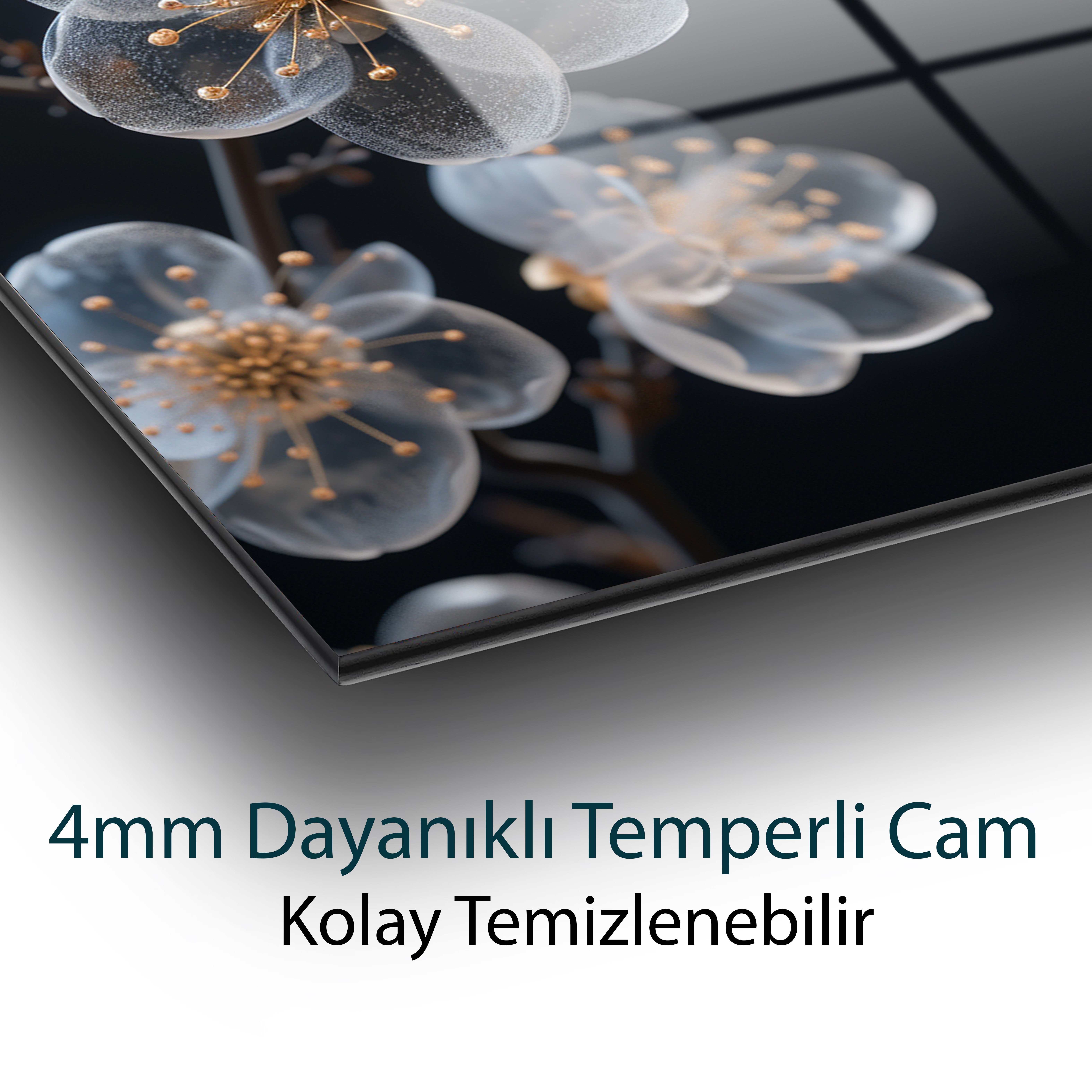 Gece Işıltısı Cam Tablo Hediyelik Büyük Tablo Ev Ofis Dekoru