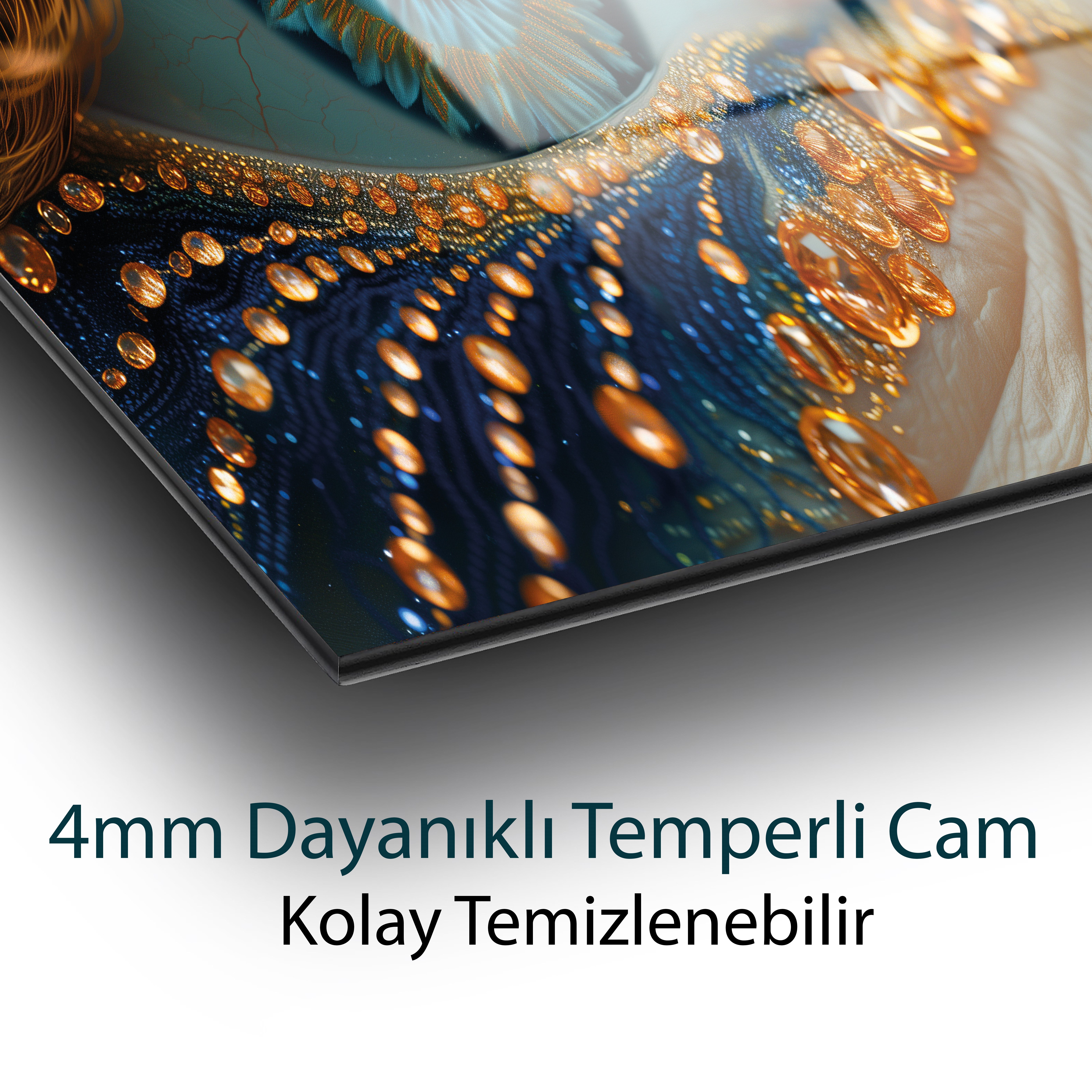 Işıltının İzinde Cam Tablo Hediyelik Büyük Tablo Ev Ofis Dekoru