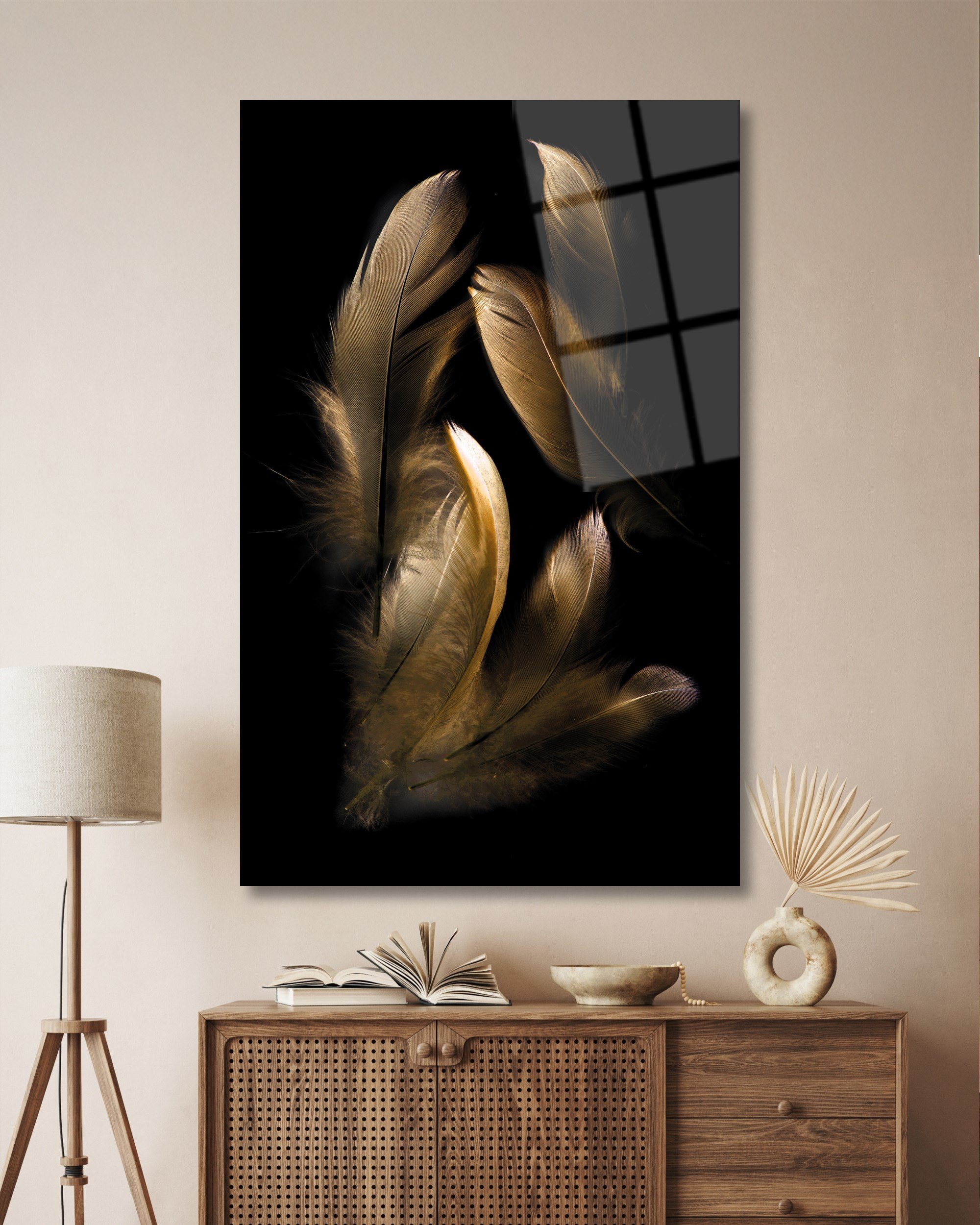 Kahverengi Tüy 4mm Dayanıklı Cam Tablo Temperli Cam, Glass Wall Decor