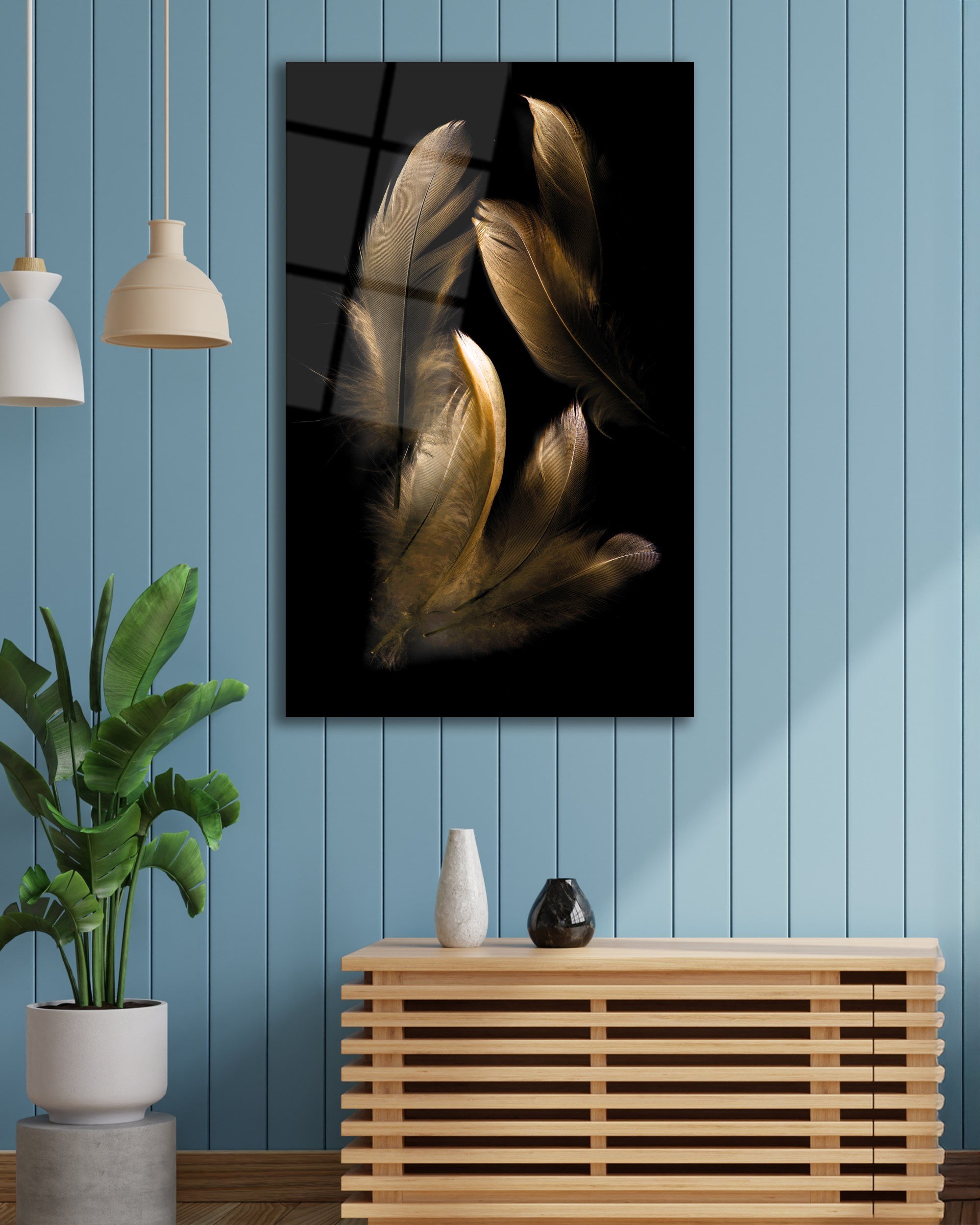 Kahverengi Tüy 4mm Dayanıklı Cam Tablo Temperli Cam, Glass Wall Decor