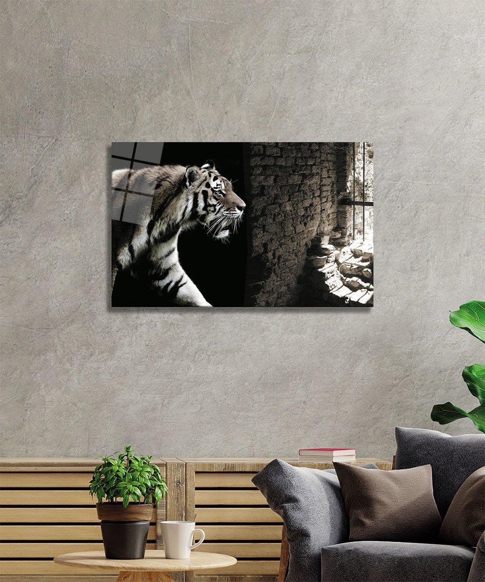 Kaplan Kafeste Cam Tablo