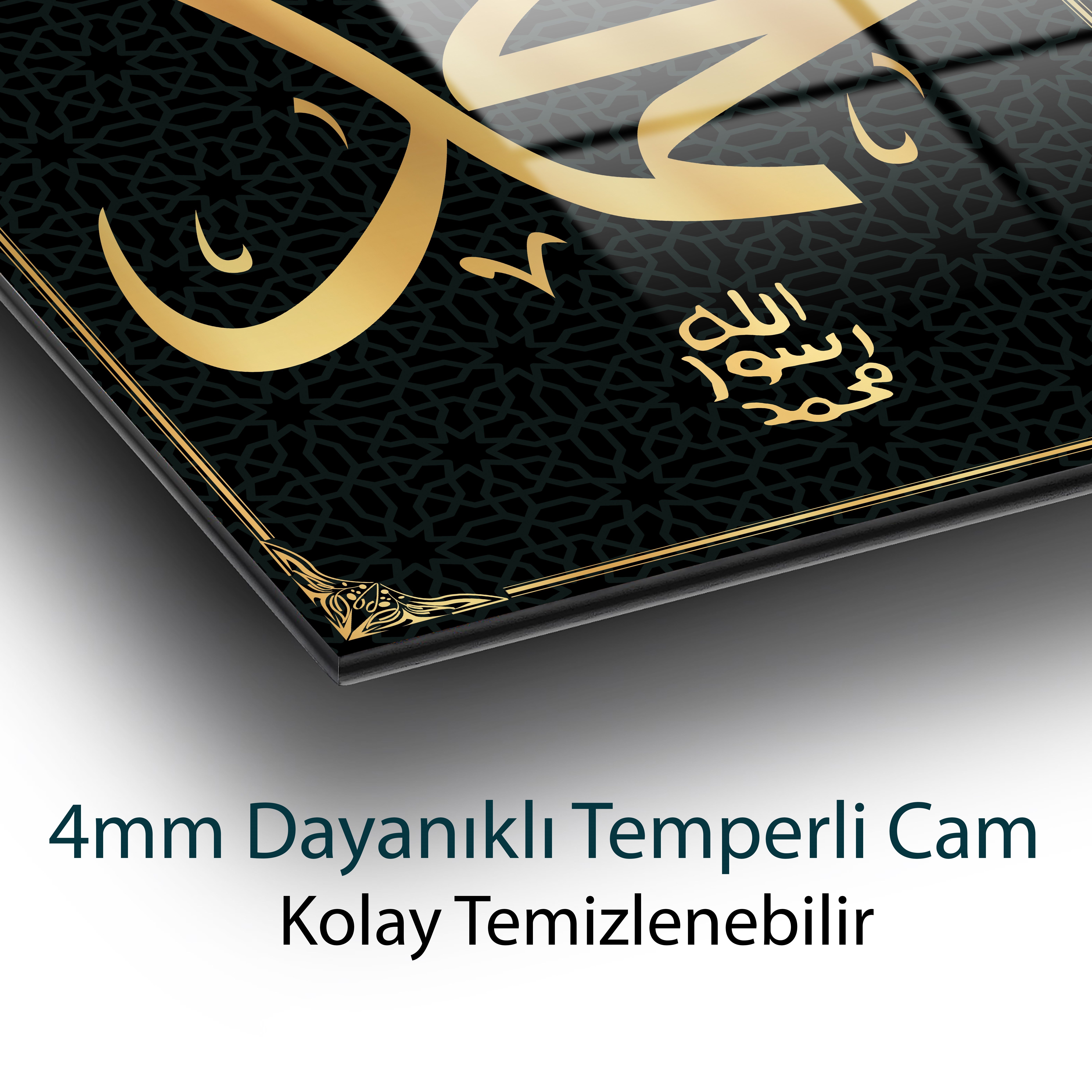Muhammed S.A.V. Cam Tablo 4mm Dayanıklı Temperli Cam