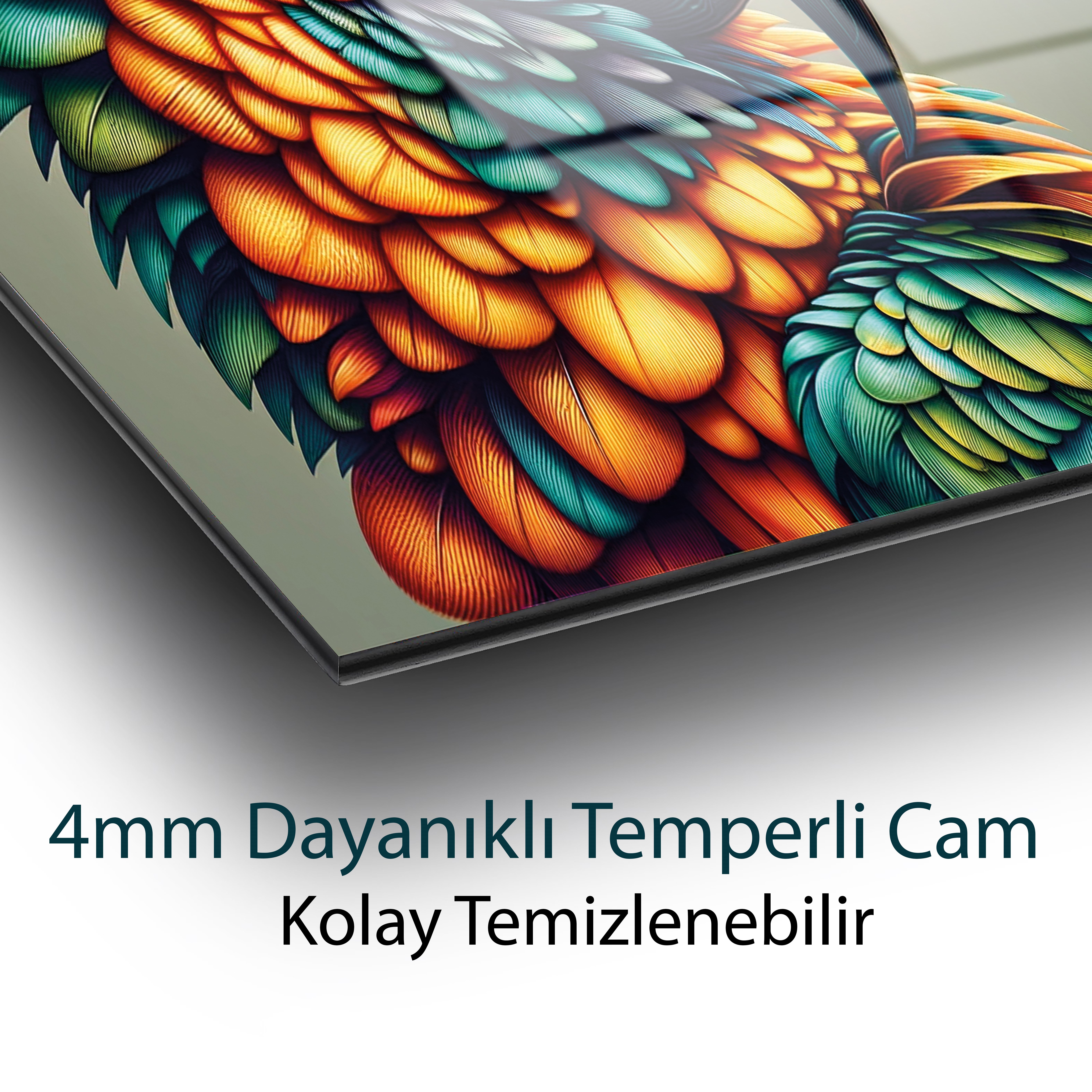 Renk Cümbüşünün Efendisi Cam Tablo Yapay Zeka Hediyelik Büyük Tablo Ev Ofis Dekoru