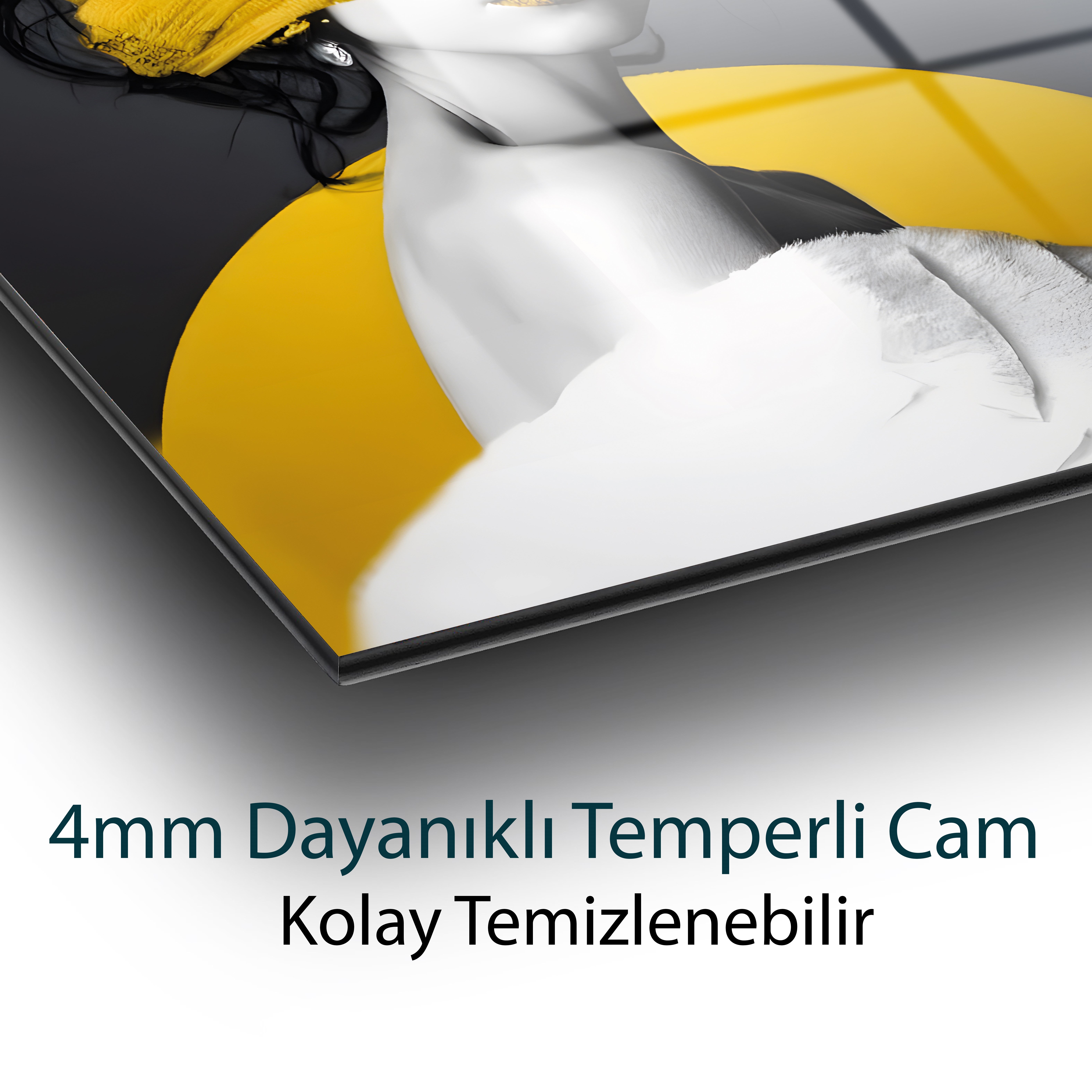 Sarılı Kadın  Cam Tablo 4mm Dayanıklı Temperli Cam