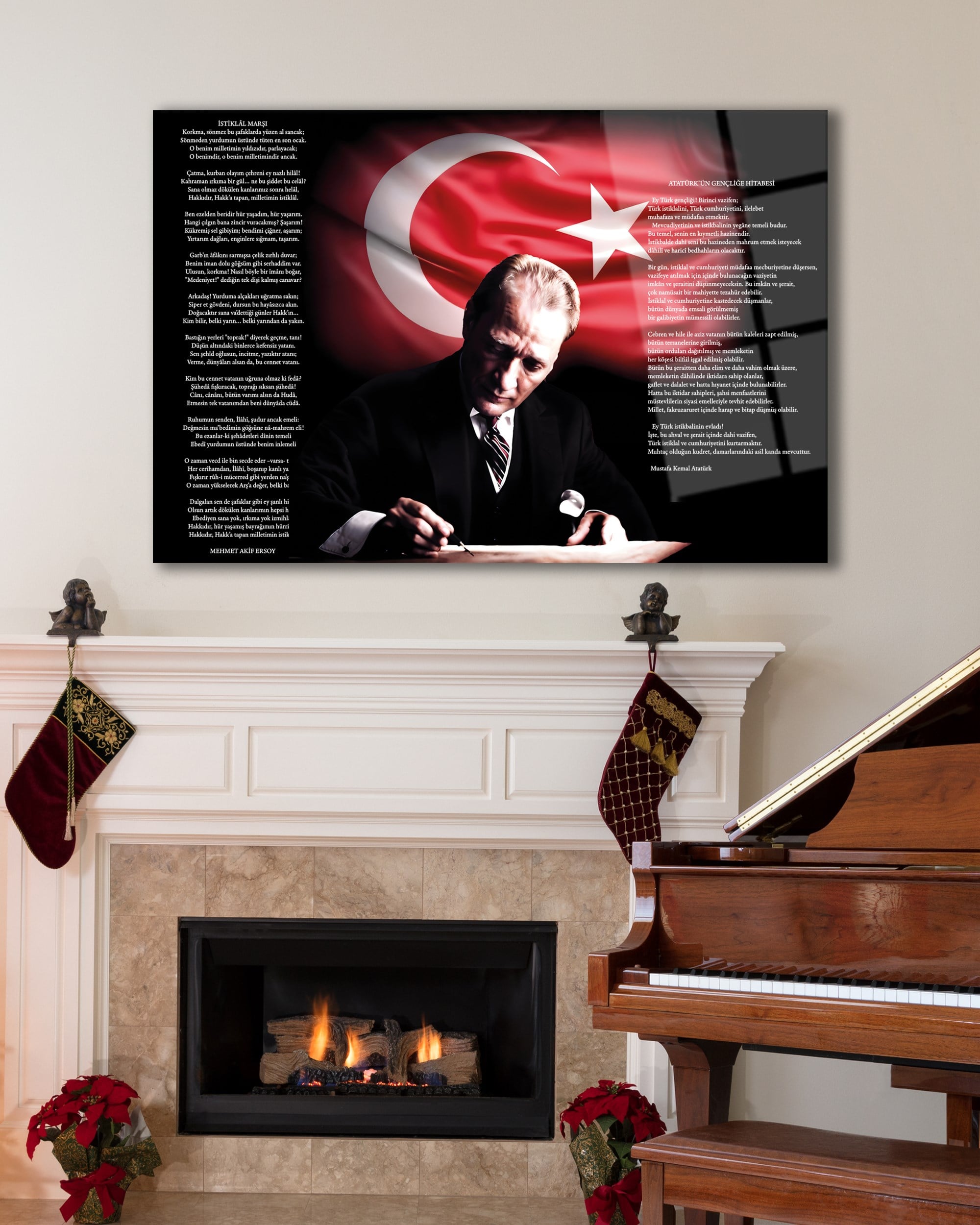 Siyah Zemin Gold Dünya Haritası 3D Görünümlü Temperli Cam Tablo