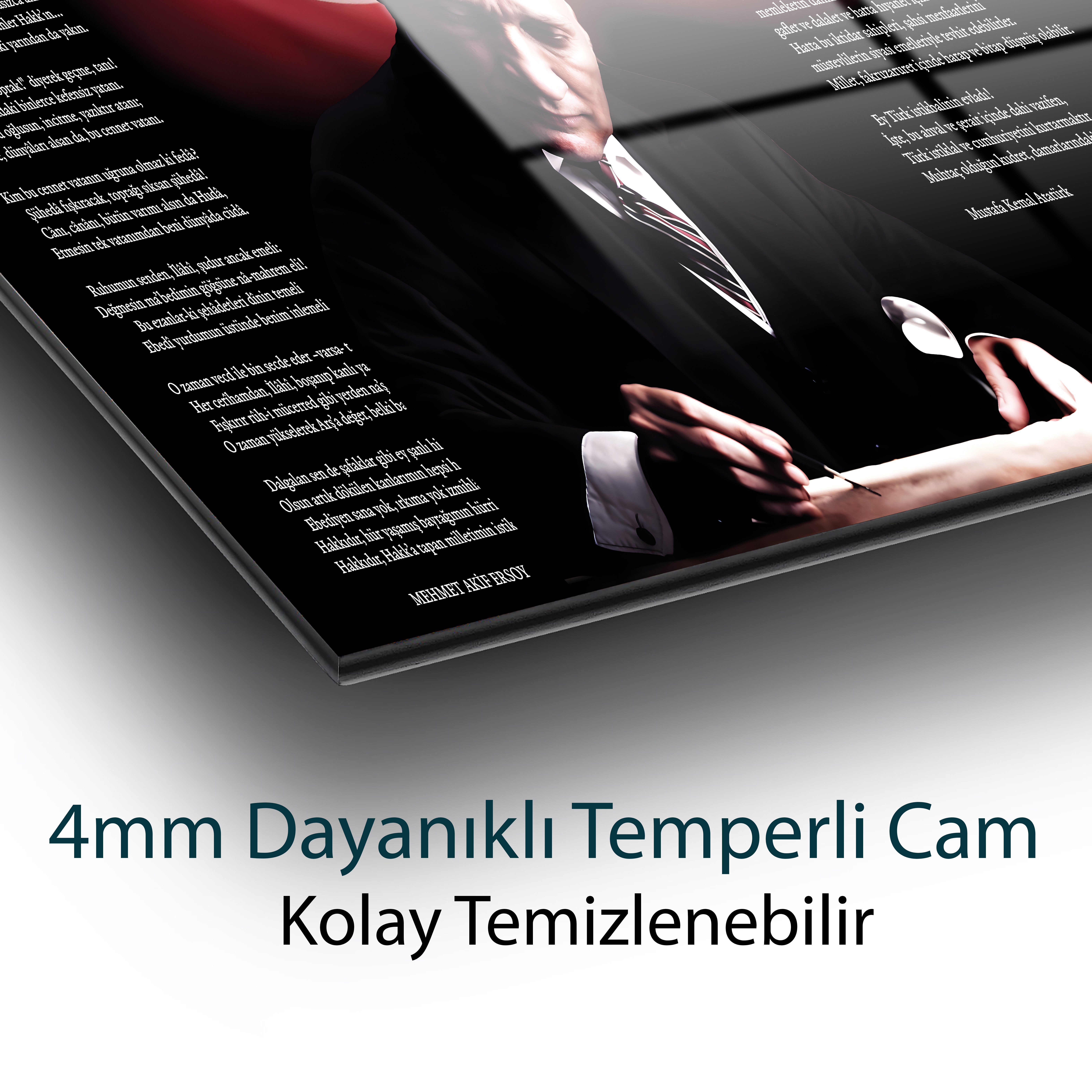 Siyah Zemin Gold Dünya Haritası 3D Görünümlü Temperli Cam Tablo