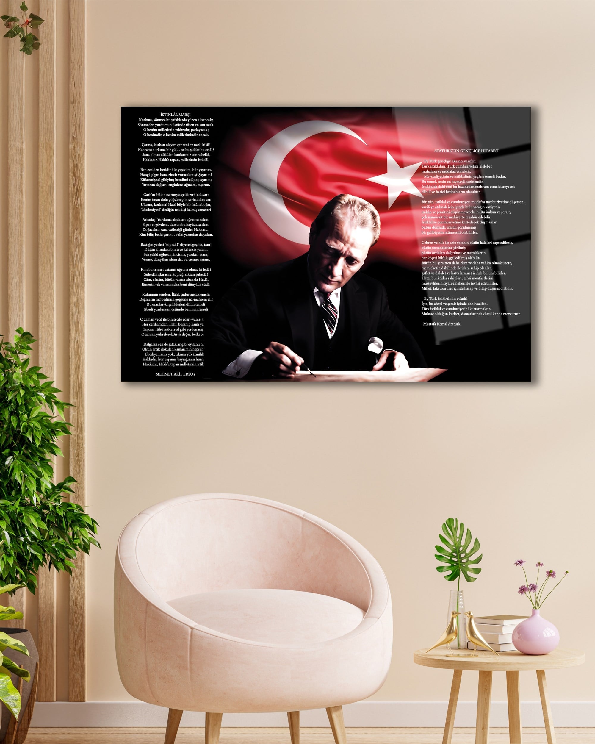 Siyah Zemin Gold Dünya Haritası 3D Görünümlü Temperli Cam Tablo