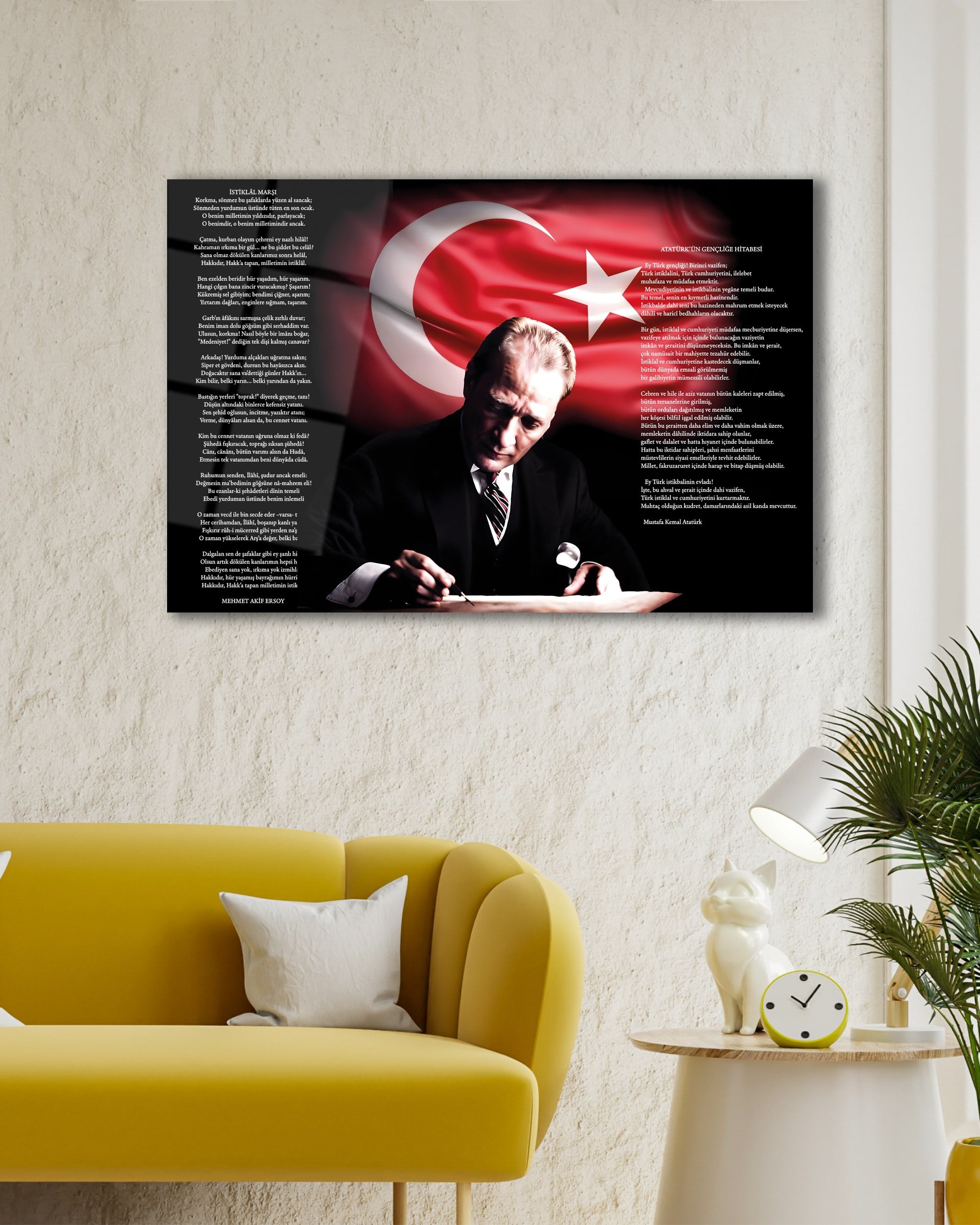 Siyah Zemin Gold Dünya Haritası 3D Görünümlü Temperli Cam Tablo