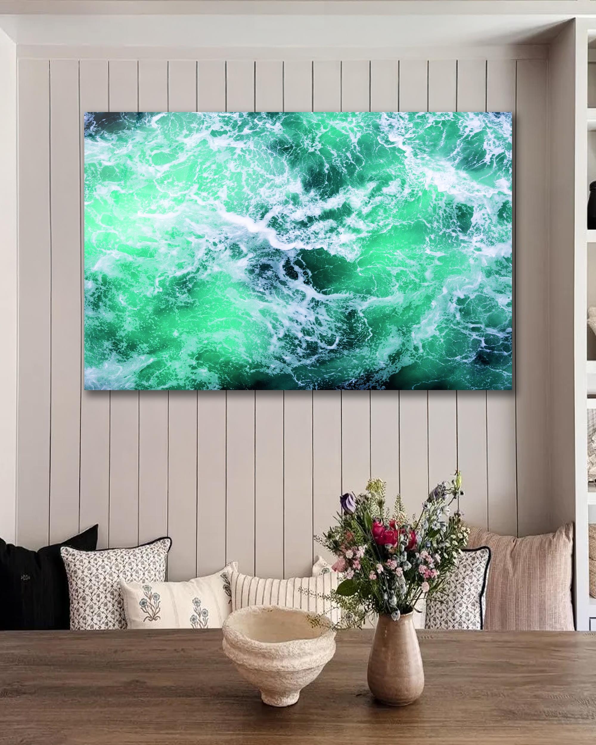 Su Dalga Cam Tablo, Ev Ofis Salon Hediyelik Duvar Dekoru 