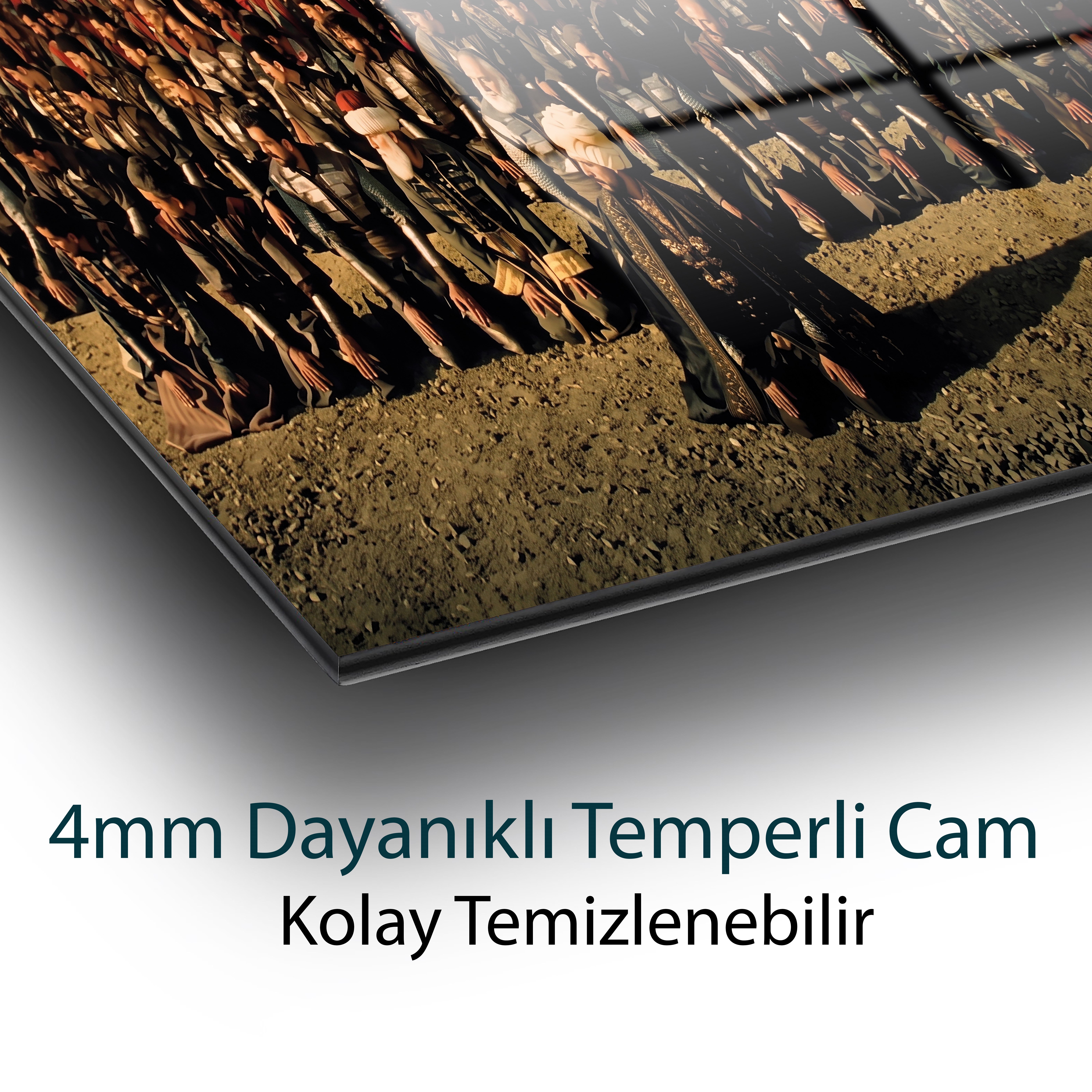 Zafer Öncesi Dua Osmanlı Ordusu Tarihi Temperli Cam Tablo