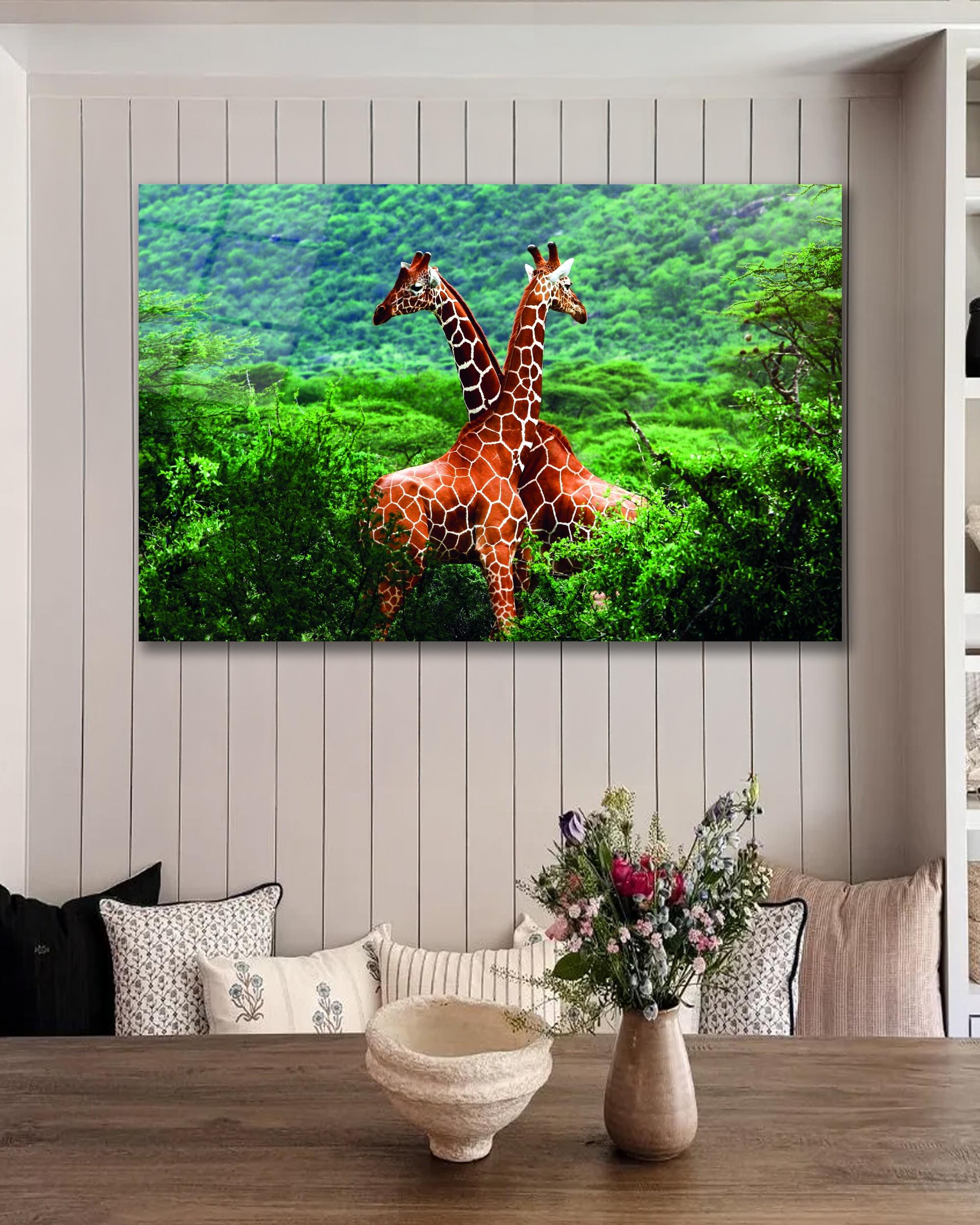 Züreyfa Orman Cam Tablo Modern Ev Ofis Salon Hediyelik Büyük Tablo Duvar Dekoru 