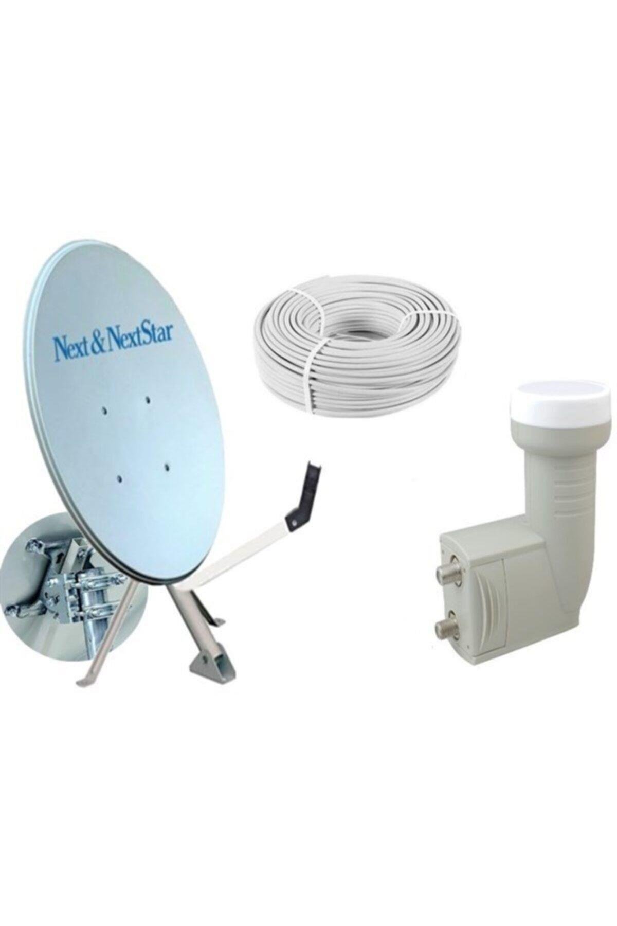 80 Cm Star Ofset Çanak Anten Full Set Ikili Lnb 25 Mt Anten Kablosu 150021