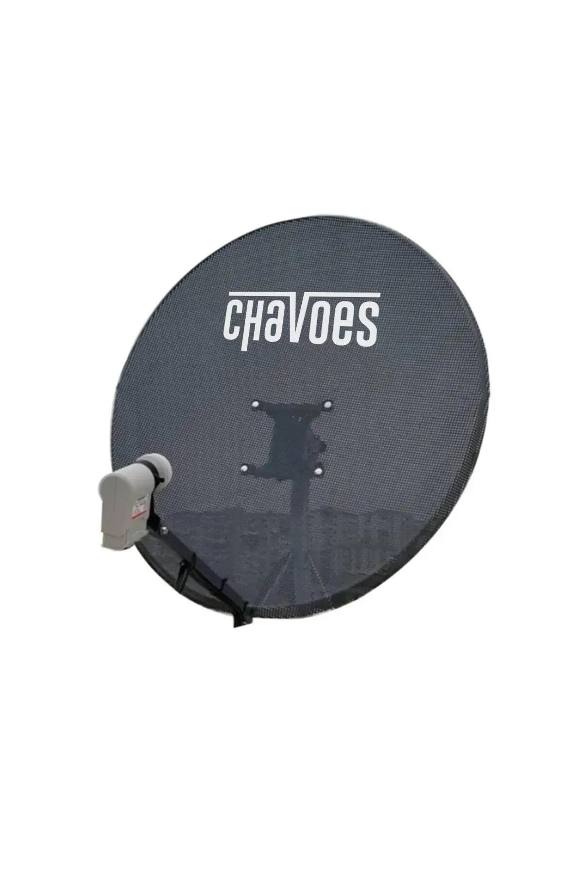 Chavoes 75 Cm Rüzgara ve Kara Dayanıklı 0,7mm Delikli Çanak Anten Seti