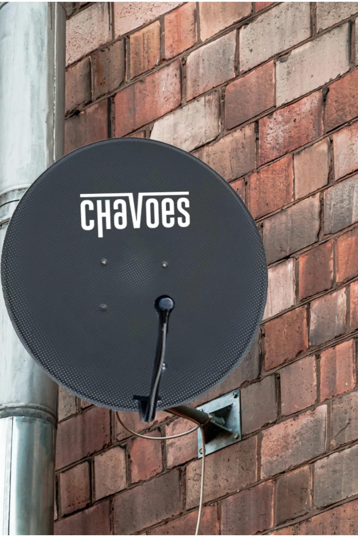 Chavoes 75 Cm Rüzgara ve Kara Dayanıklı 0,7mm Delikli Çanak Anten Seti
