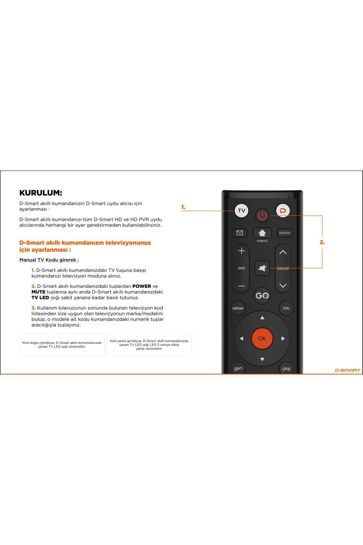 D Smart Kumanda Tüm Tv Modellerine Uyumlu Hediye Hdmı Kablo
