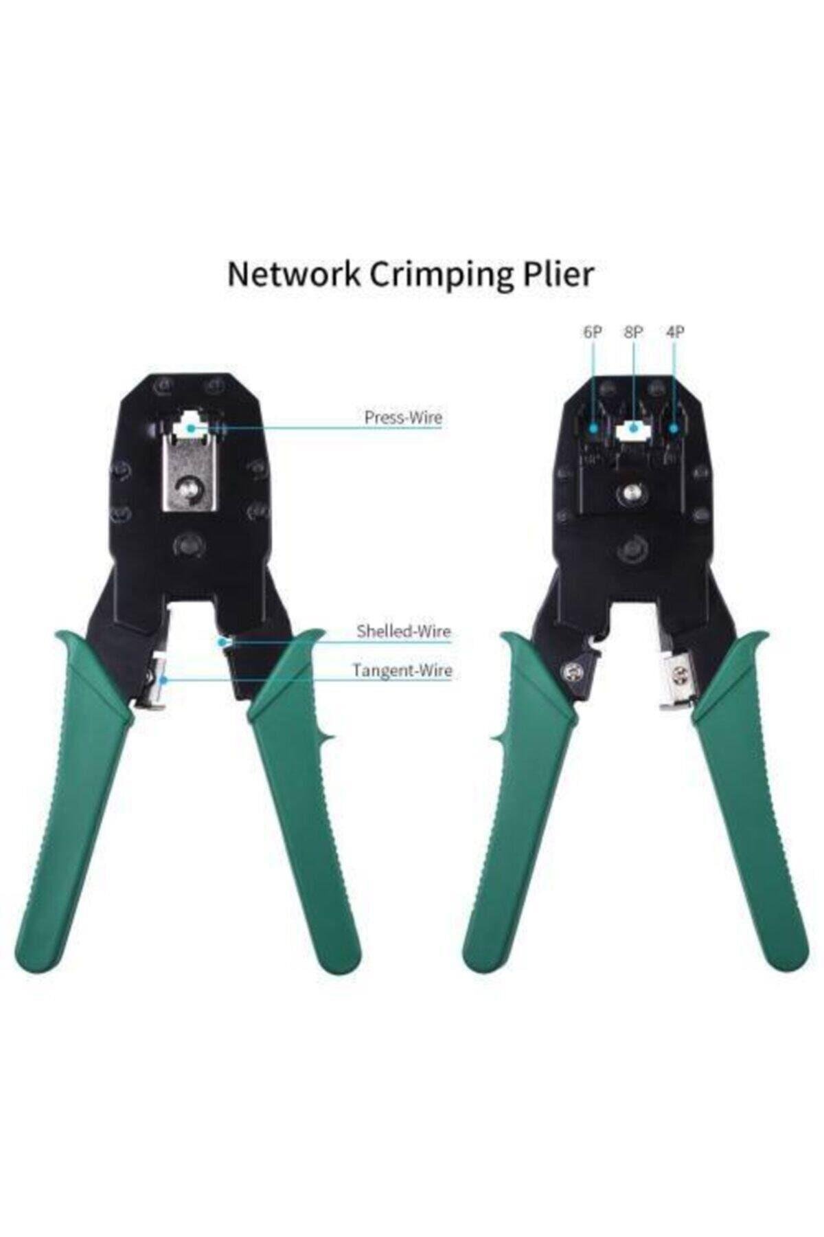 Network Sıkma Pensesi 4507p Jack Rj45 Rj11 Rj9 Üçlü Soyucu Cat5 Cat6 Pense