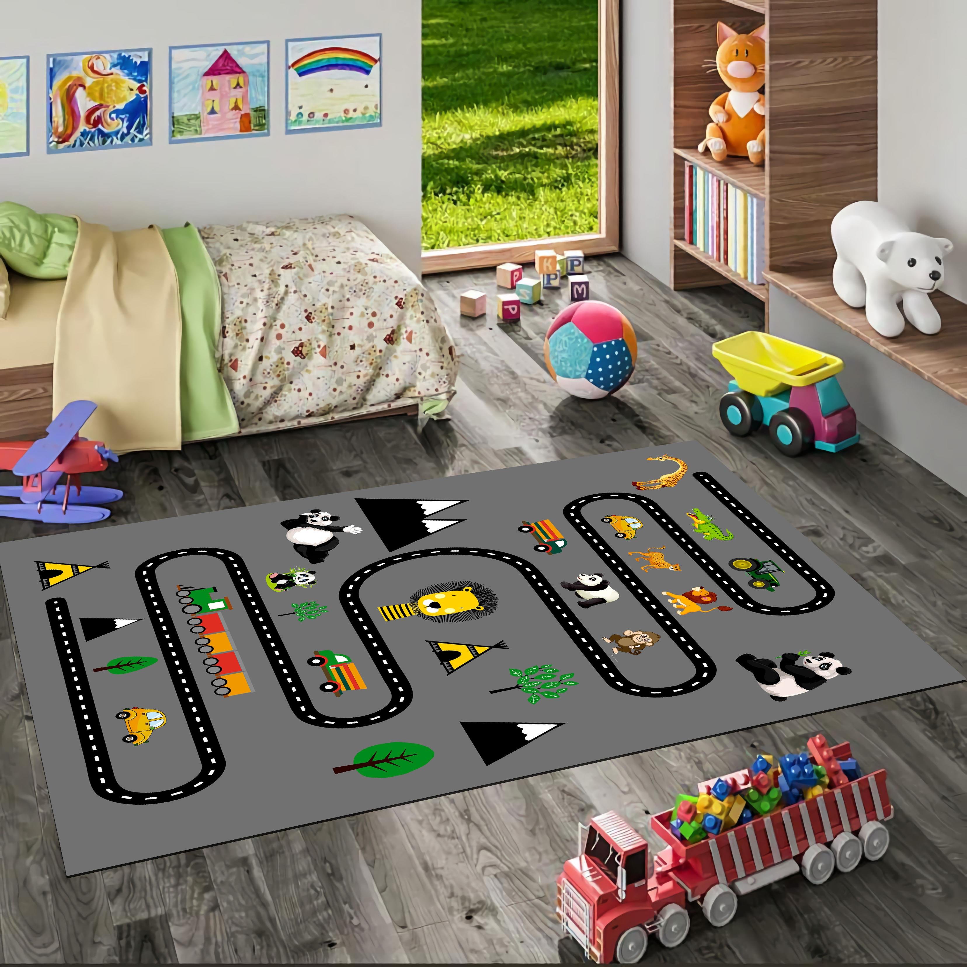 Pamuklife Halı Kaymaz Deri Taban Yıkanabilir Çocuk Halısı PL5123