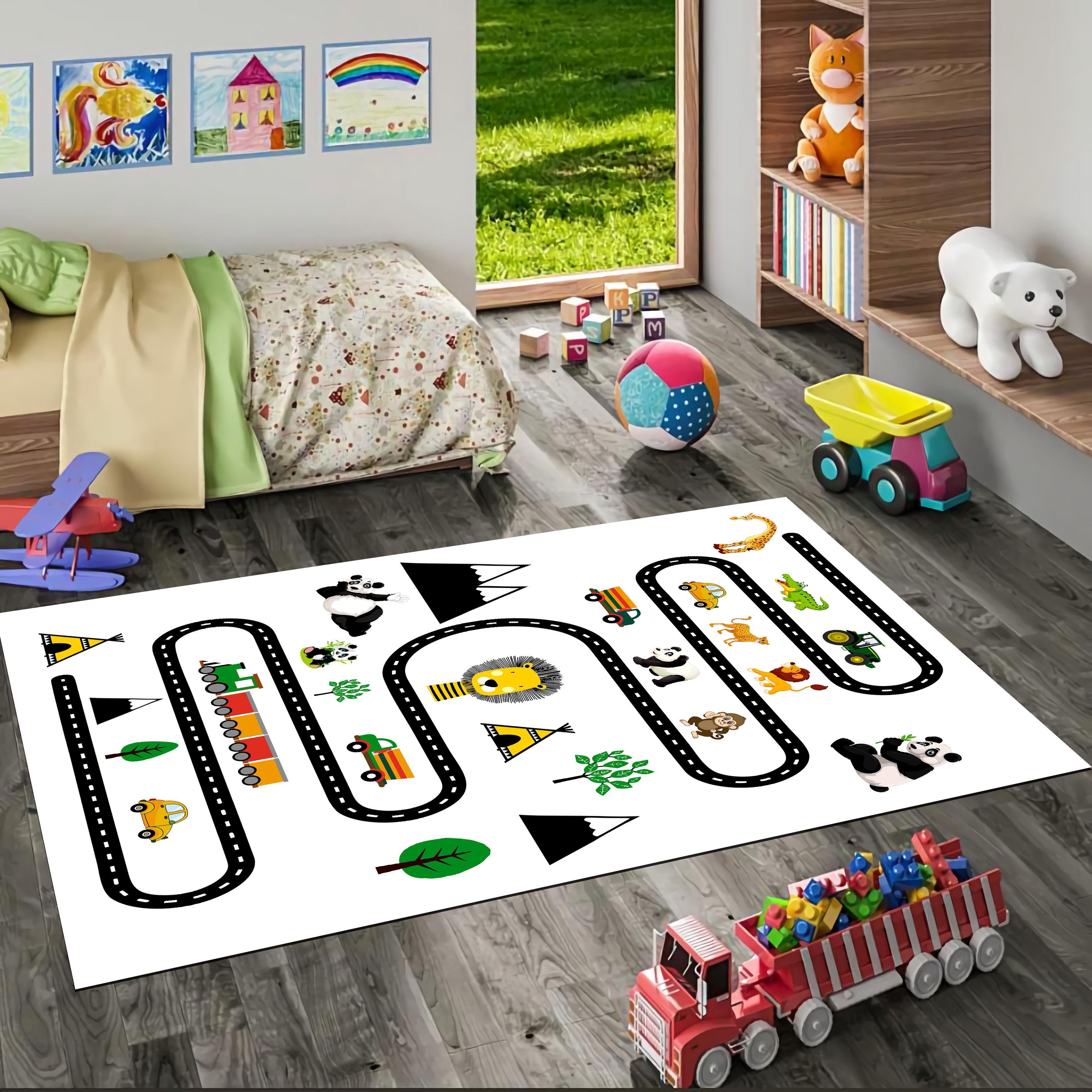Pamuklife Halı Kaymaz Deri Taban Yıkanabilir Çocuk Halısı PL5123
