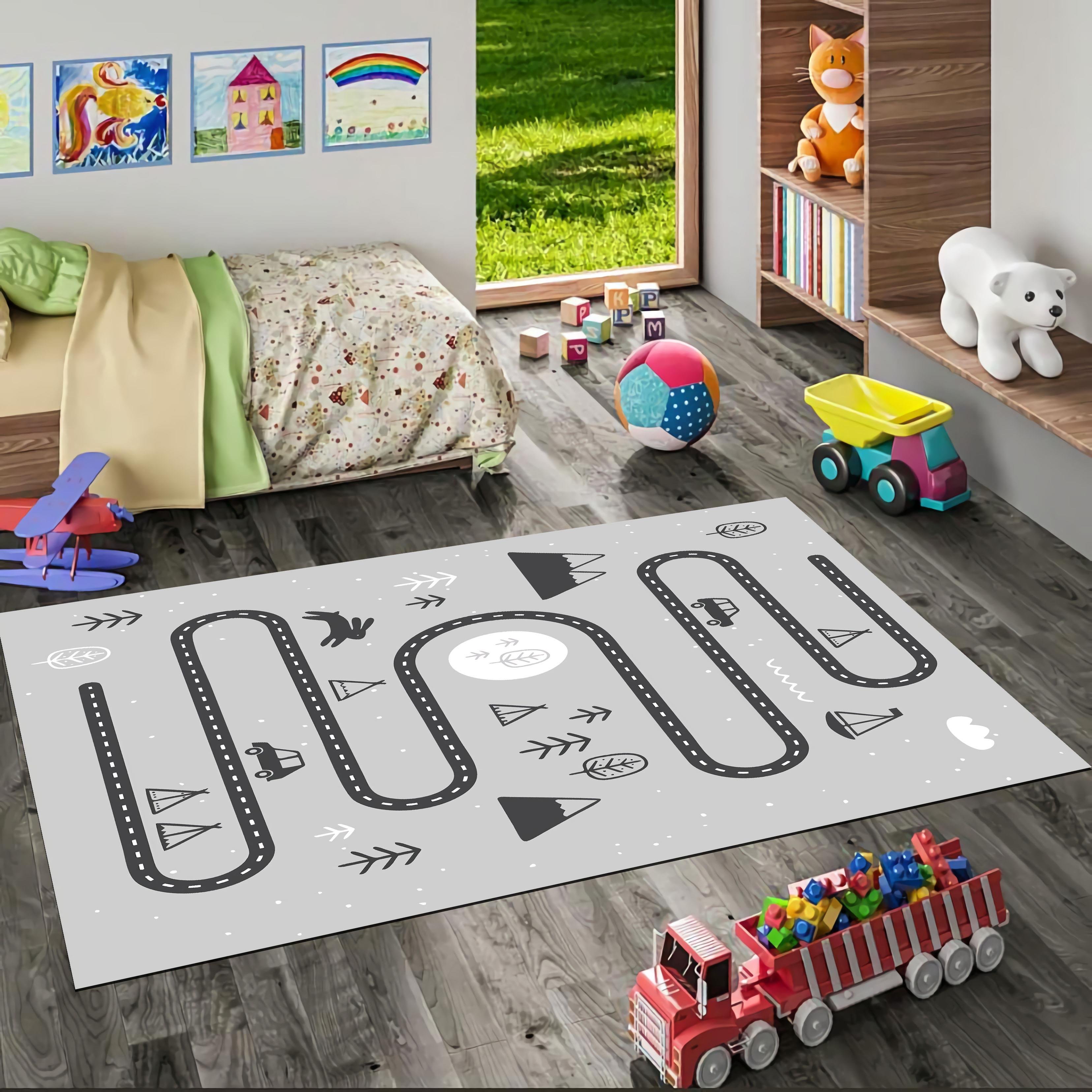Pamuklife Halı Kaymaz Deri Taban Yıkanabilir Çocuk Halısı PL5226