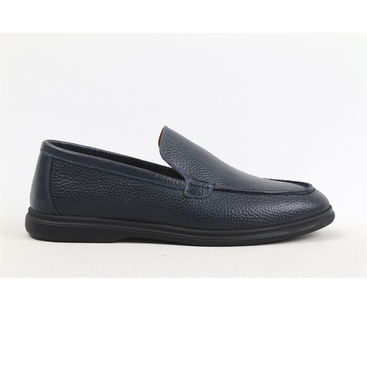 108 LP LACİVERT-SİYAH DERİ LOAFER AYAKKABI--53