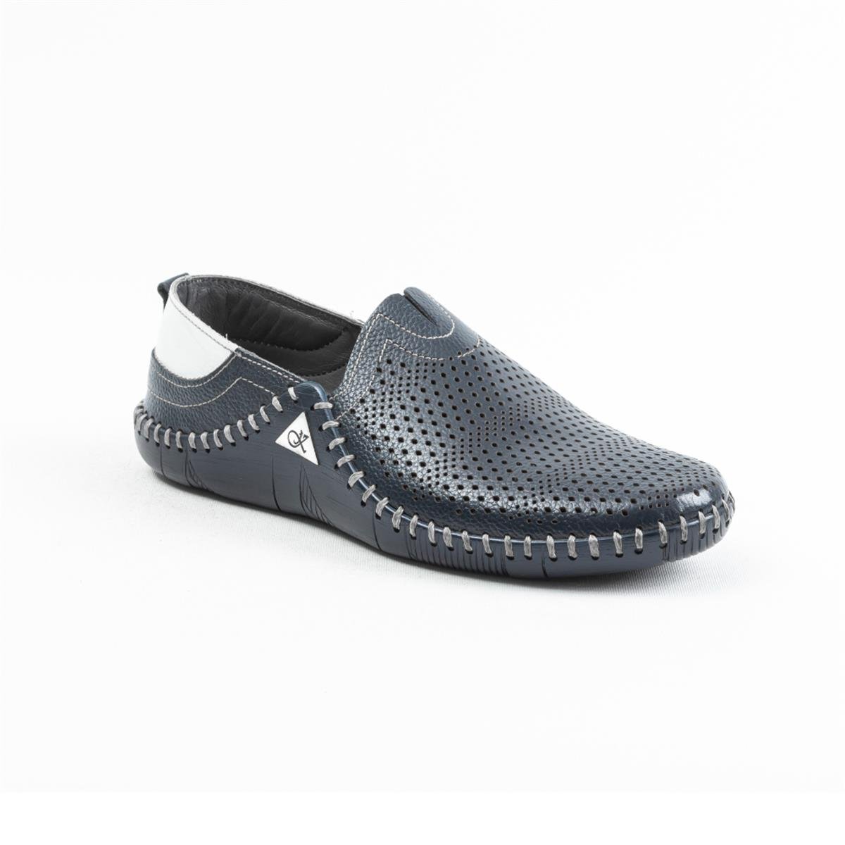 Ulus 017 Delikli Lacivert Loafer Ayakkabı