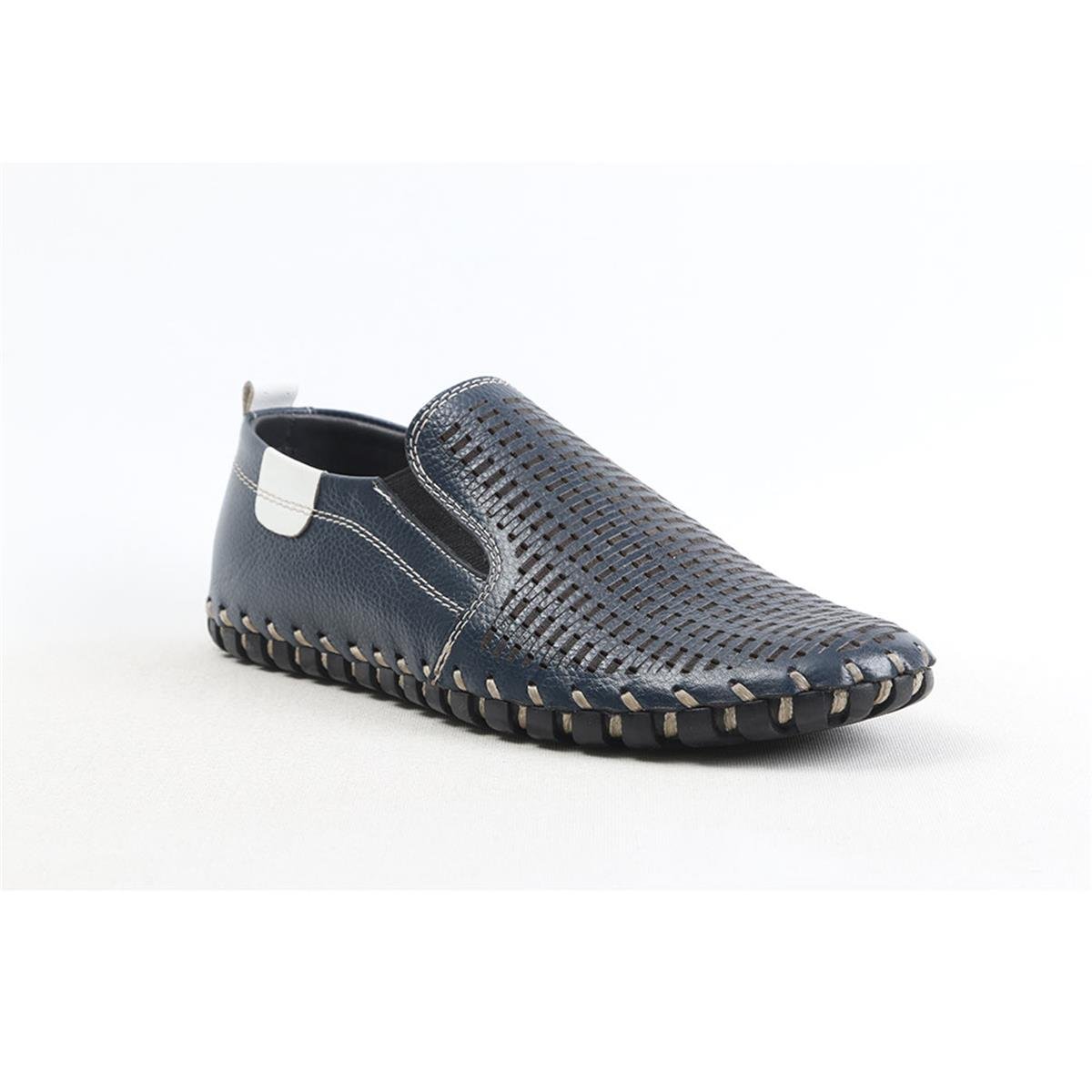 ULUS 02 DELİKLİ LACİVERT LOAFER AYAKKABI
