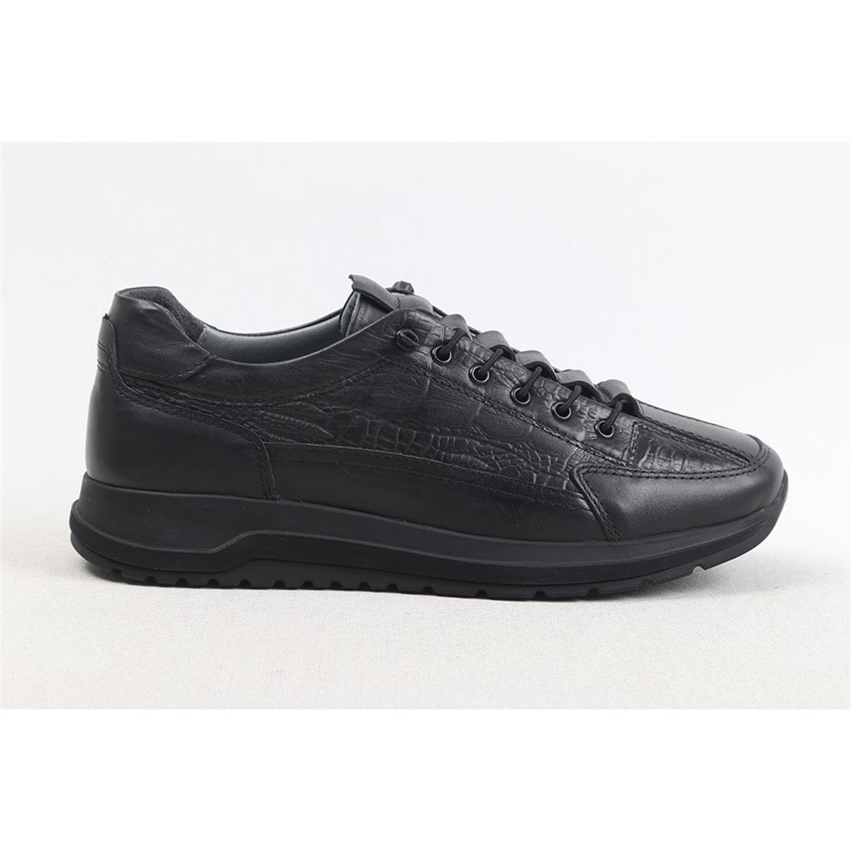 ULUS 041 CROCO SİYAH SNEAKER SPOR AYAKKABI
