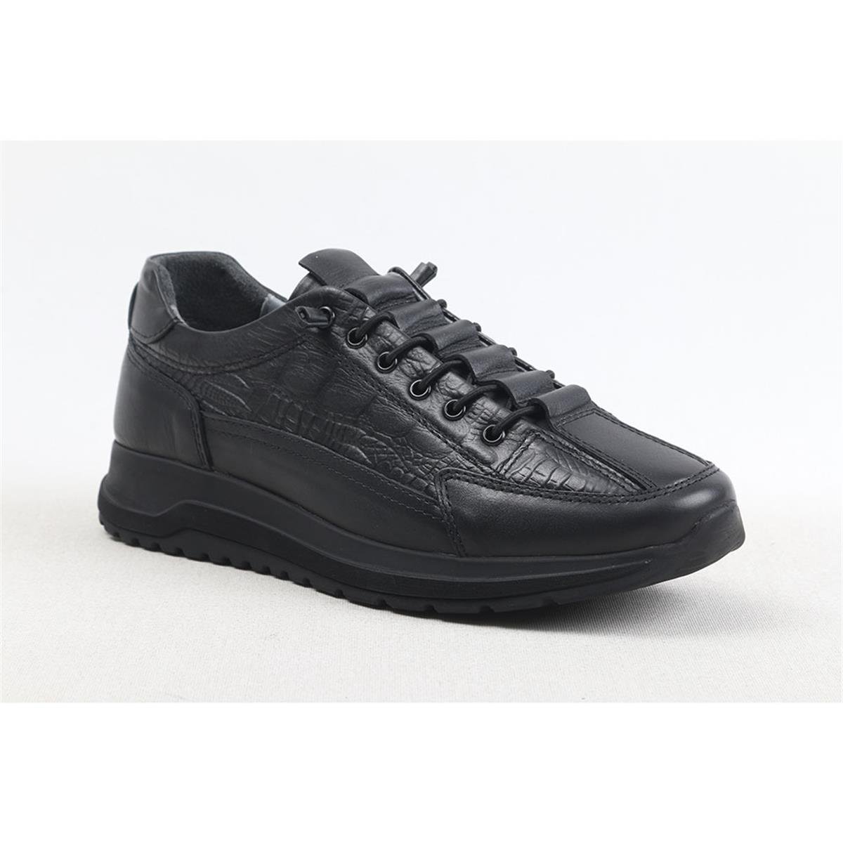 ULUS 041 CROCO SİYAH SNEAKER SPOR AYAKKABI
