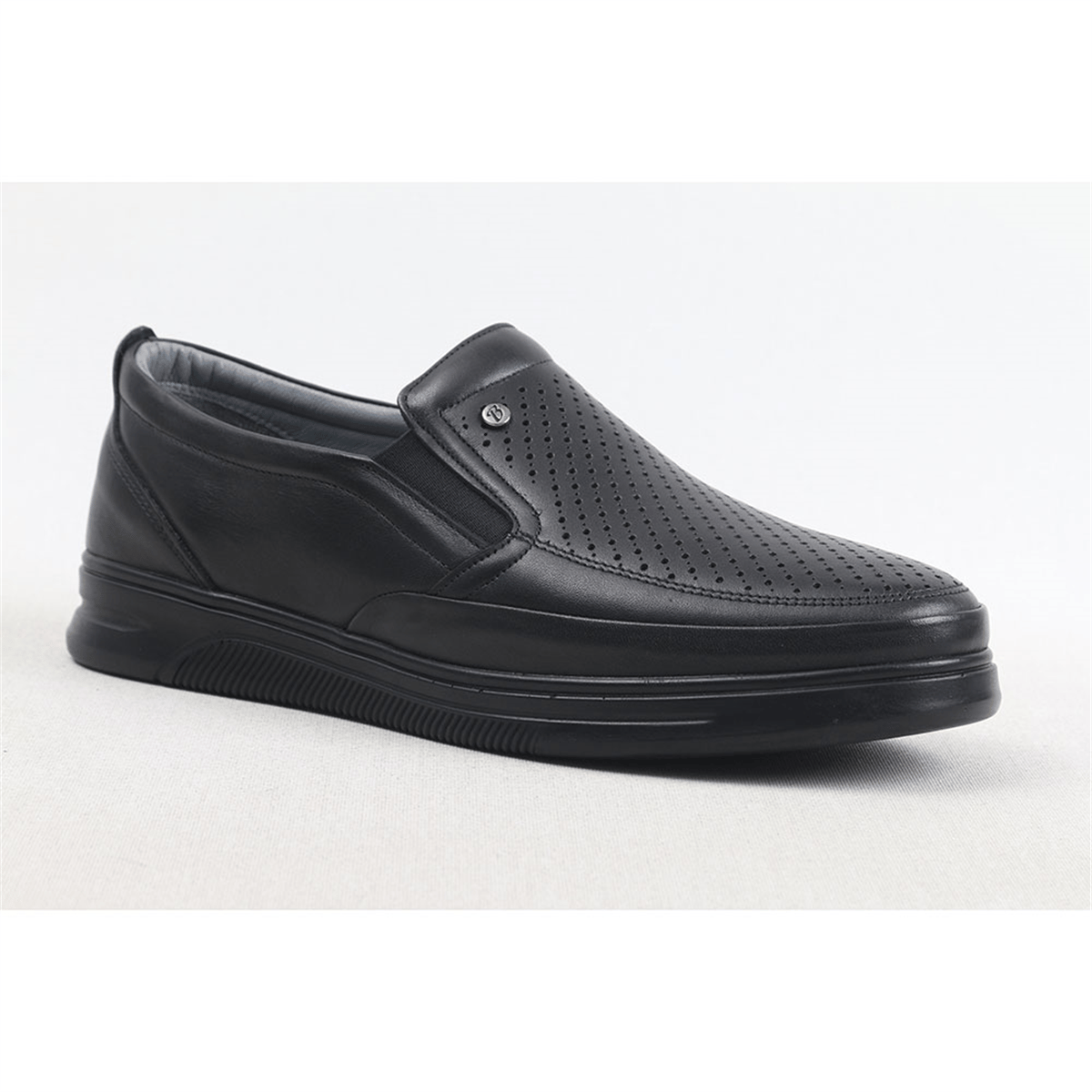 ULUS 047 POLİ TABAN SİYAH DELİKLİ COMFORT AYAKKABI