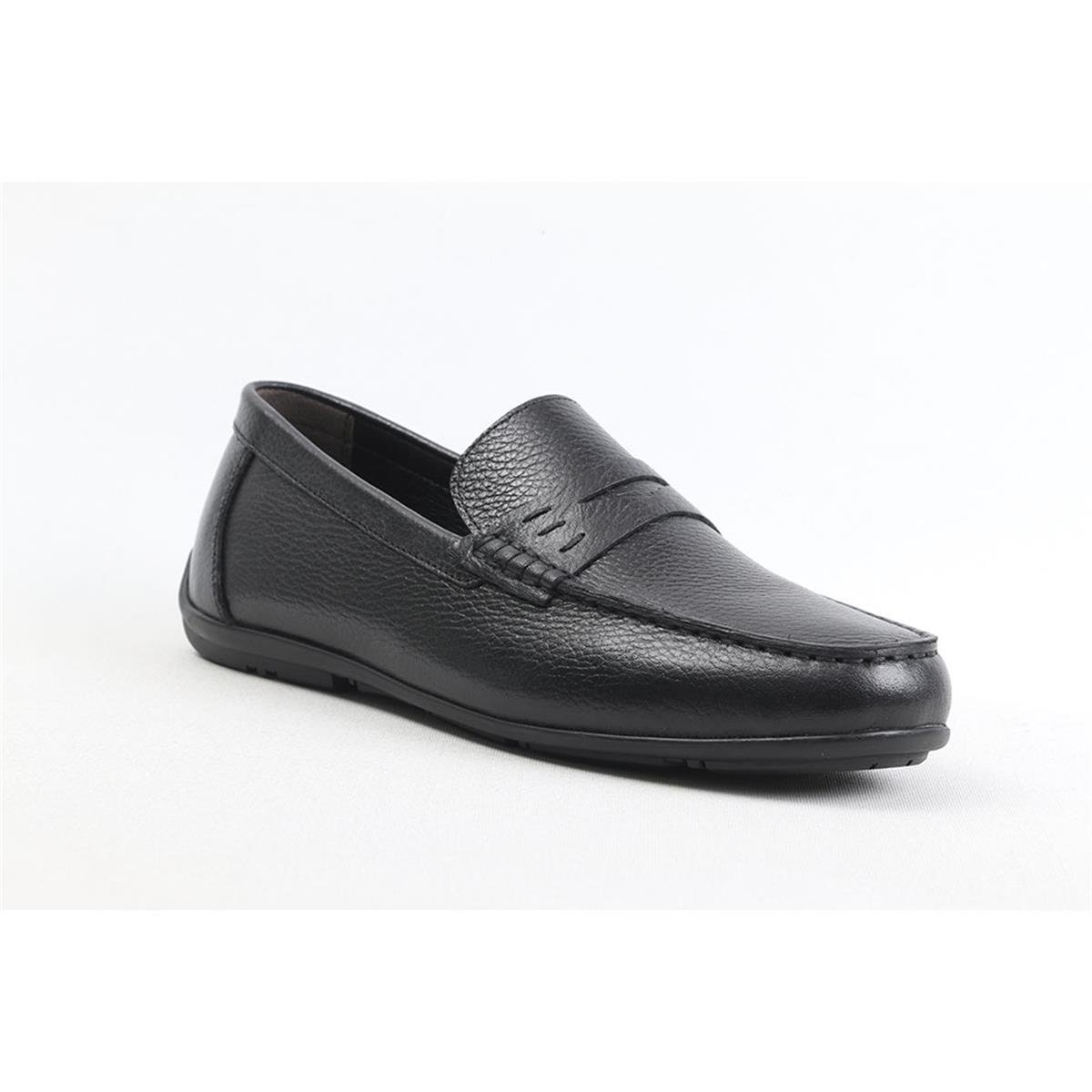 ULUS 077 KUŞAKLI SİYAH FLOTTER LOAFER AYAKKABI