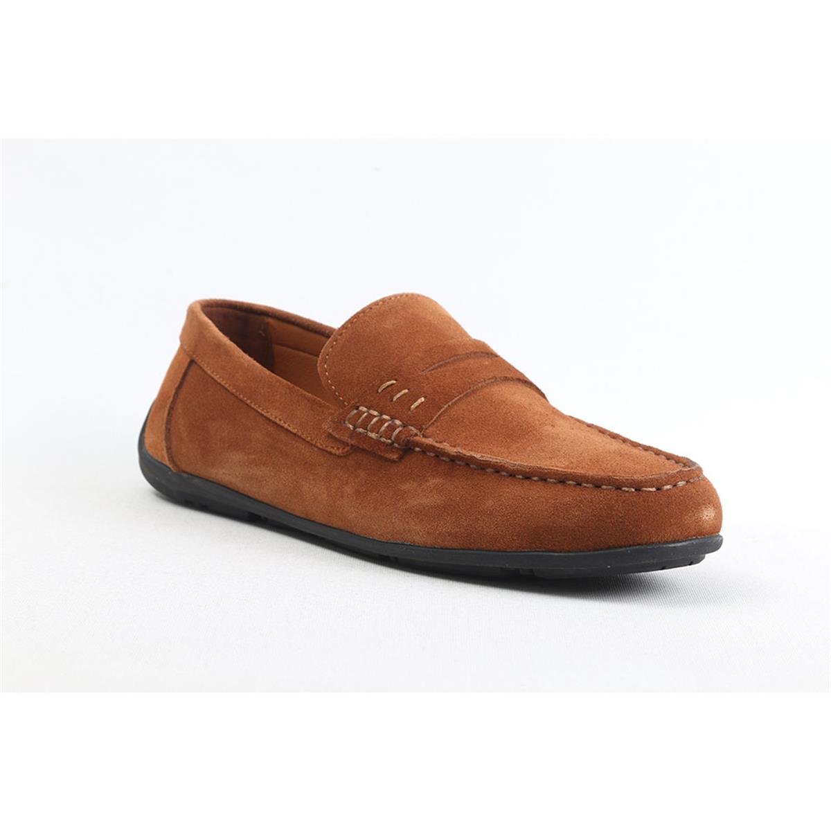 ULUS 077 KUŞAKLI TABA SÜET FLOTTER LOAFER AYAKKABI