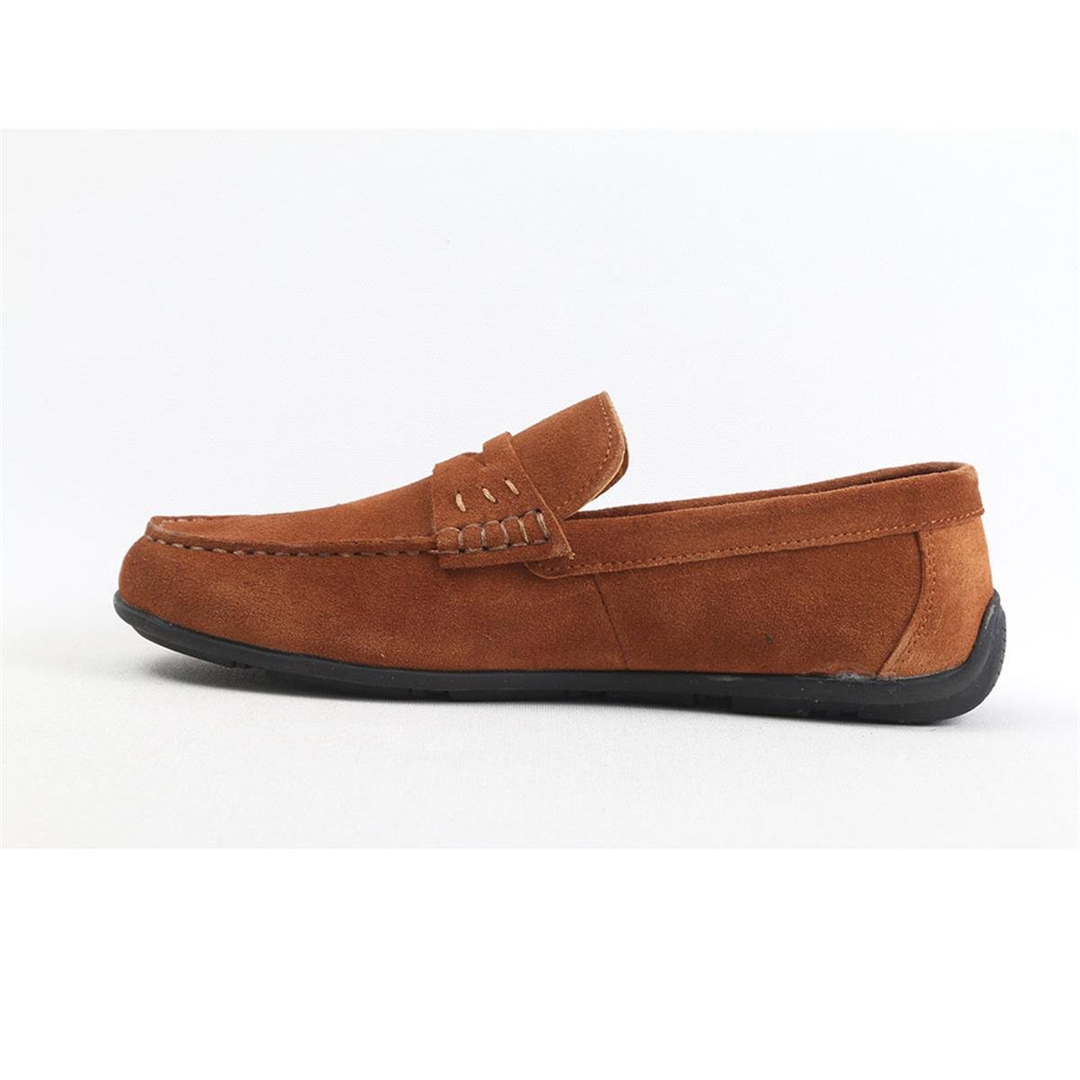 ULUS 077 KUŞAKLI TABA SÜET FLOTTER LOAFER AYAKKABI