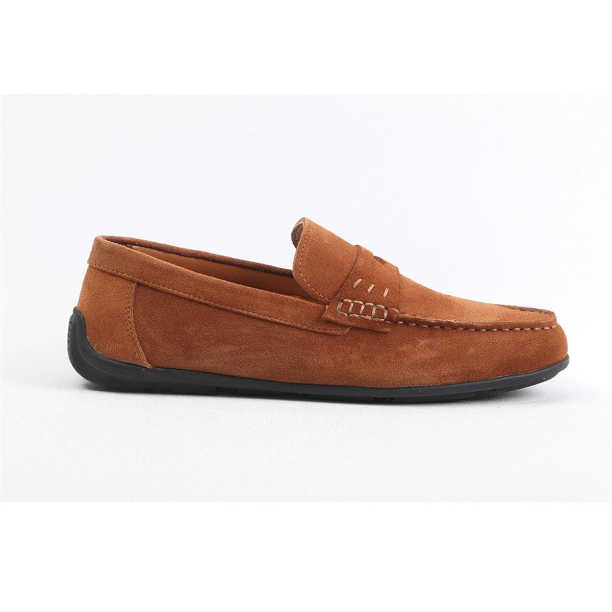ULUS 077 KUŞAKLI TABA SÜET FLOTTER LOAFER AYAKKABI