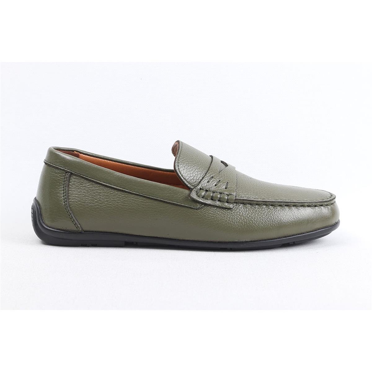 ULUS 077 KUŞAKLI YEŞİL FLOTTER LOAFER AYAKKABI