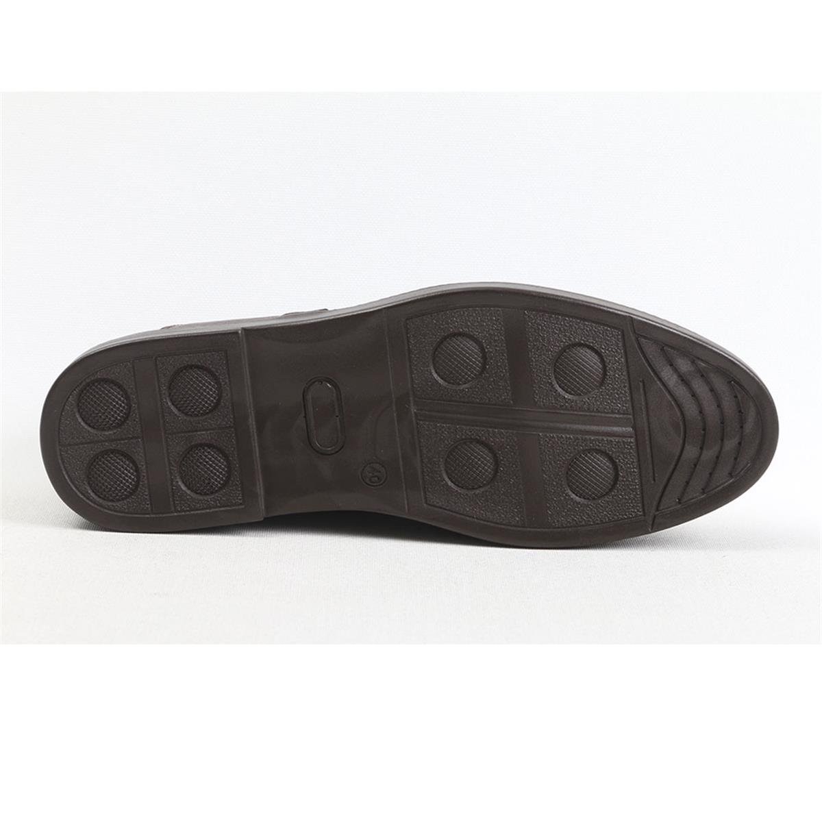 ULUS 095 lastikli Sade KAHVE COMFORT AYAKKABI