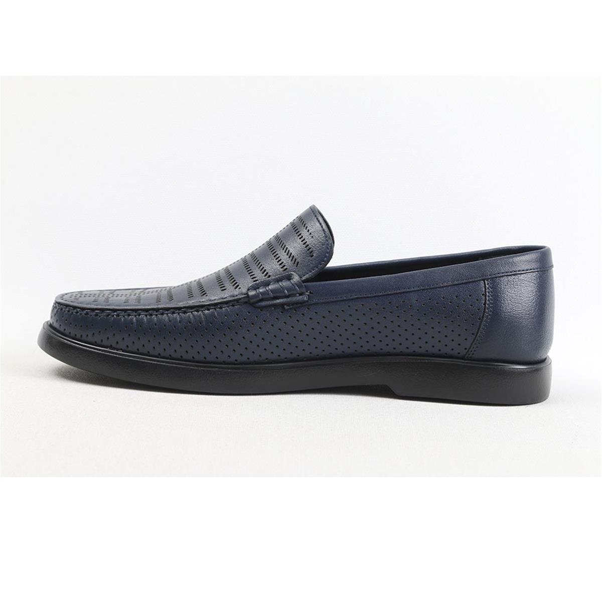 ULUS 1001 DELİKLİ LACİVERT LOAFER AYAKKABI