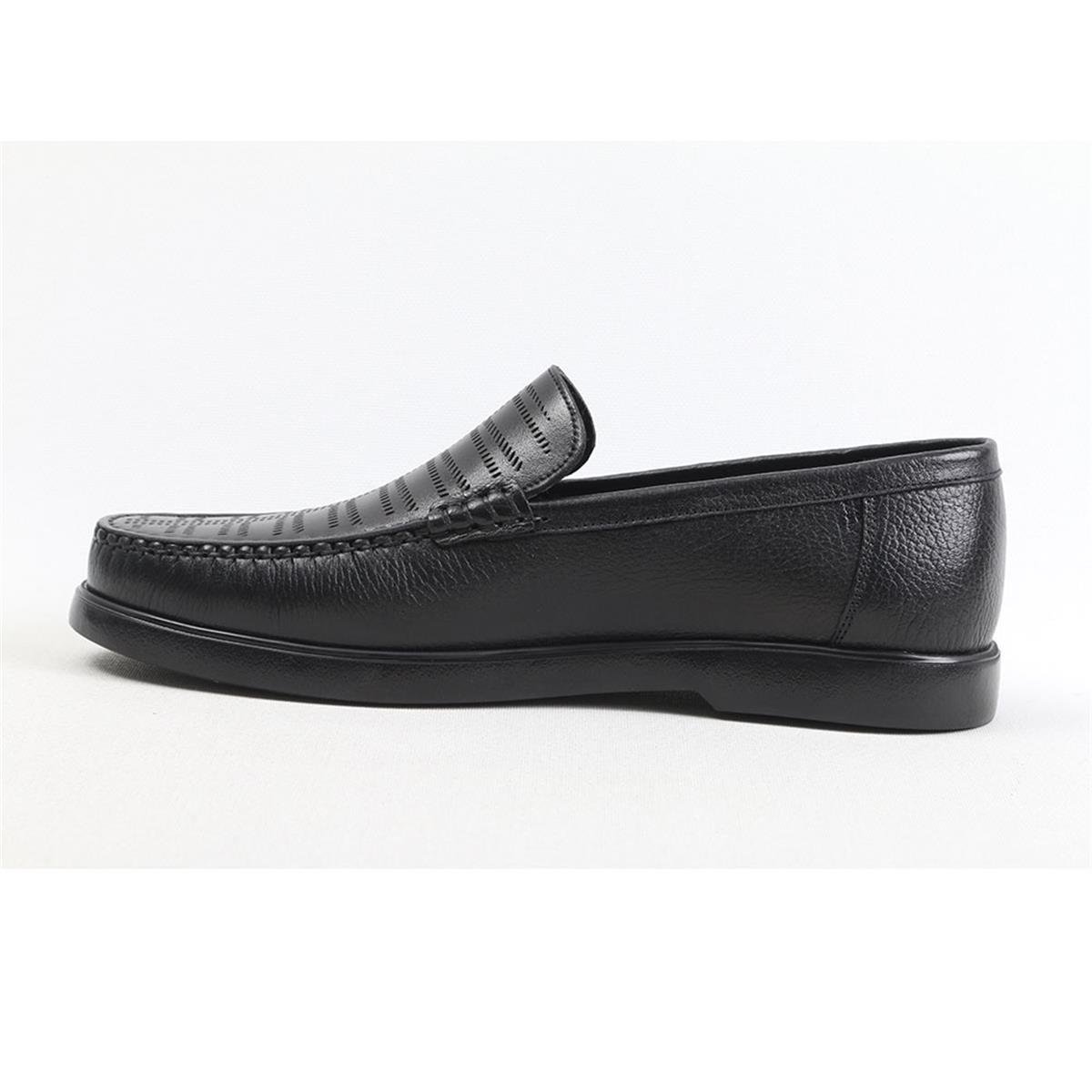 ULUS 1001 DELİKLİ SİYAH LOAFER AYAKKABI