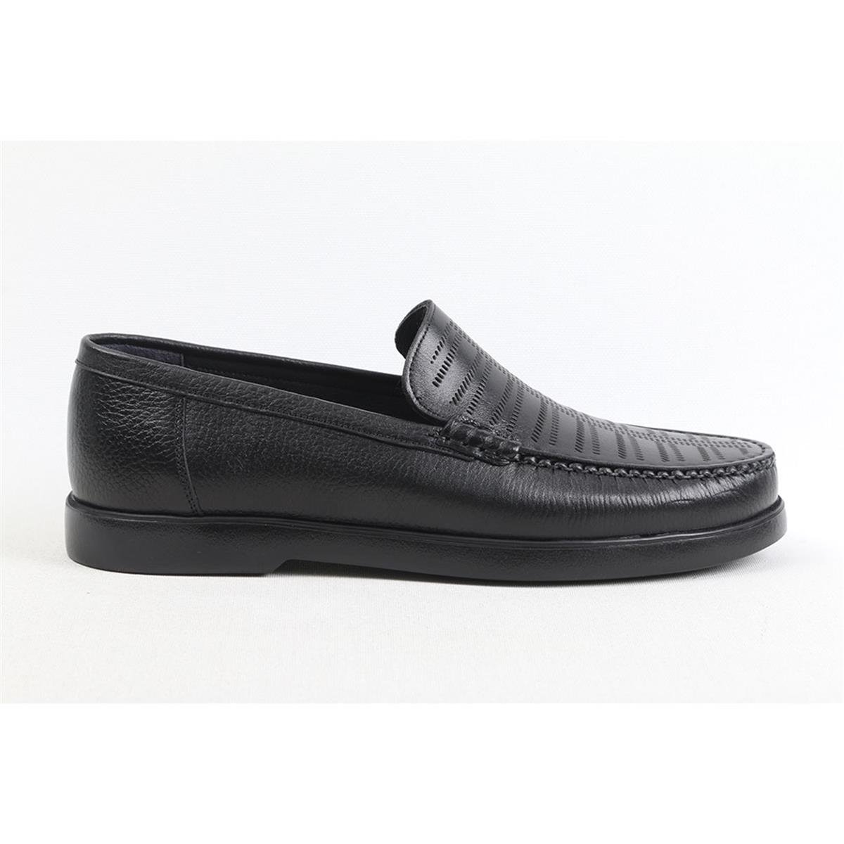 ULUS 1001 DELİKLİ SİYAH LOAFER AYAKKABI